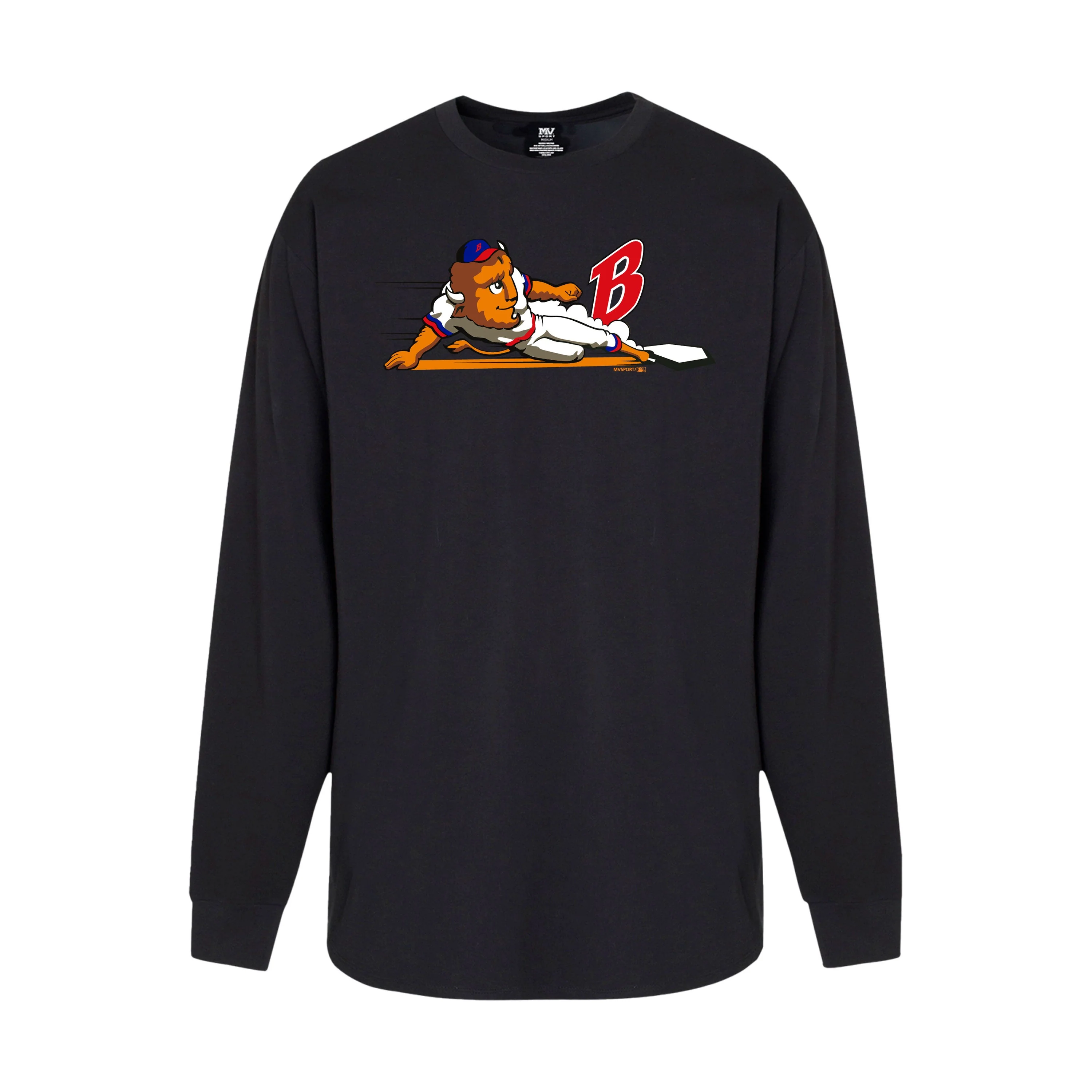 Buffalo Bisons Reverse Retro Black Long Sleeve