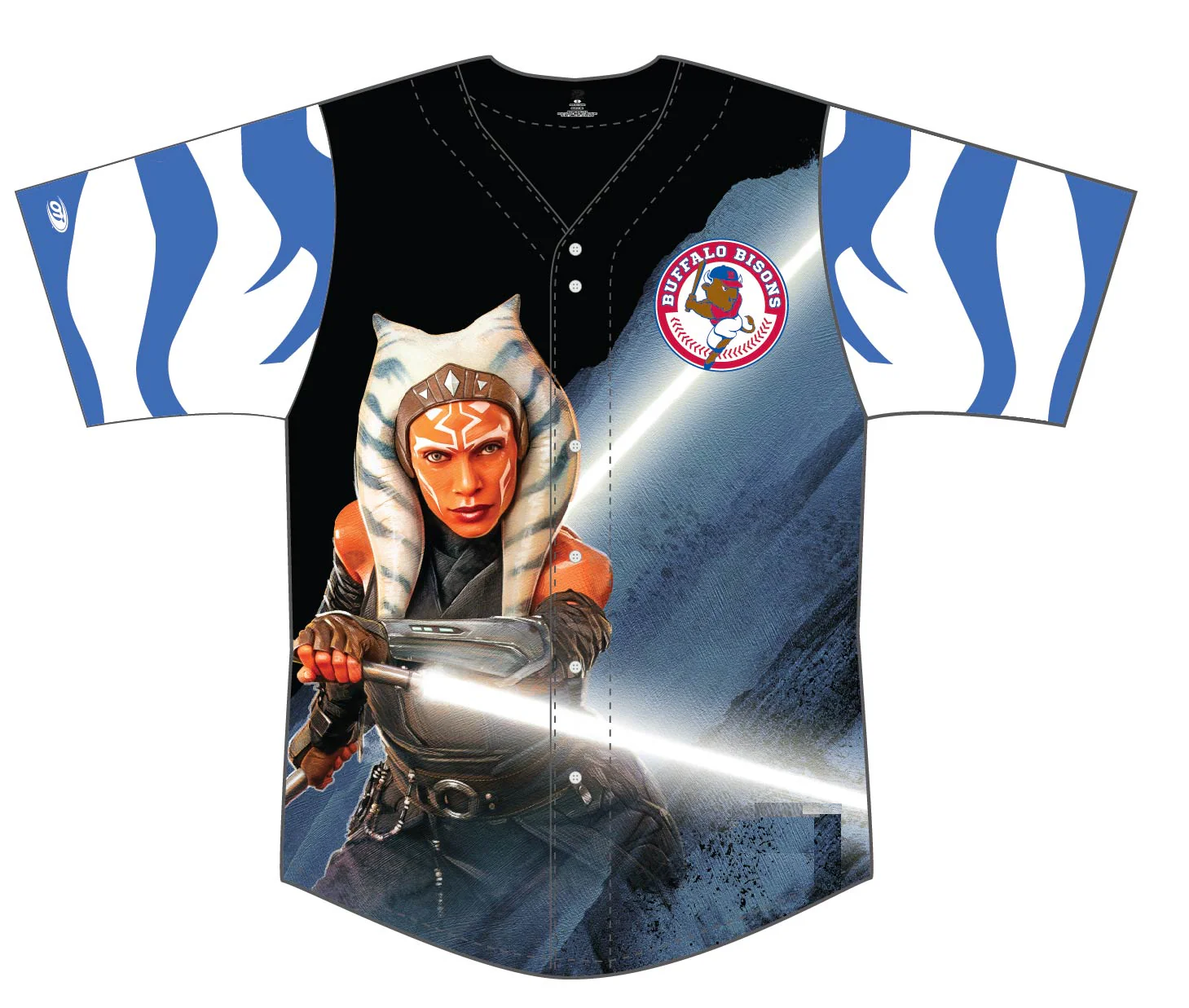 Buffalo Bisons Star Wars Ahsoka Replica Jersey Blank