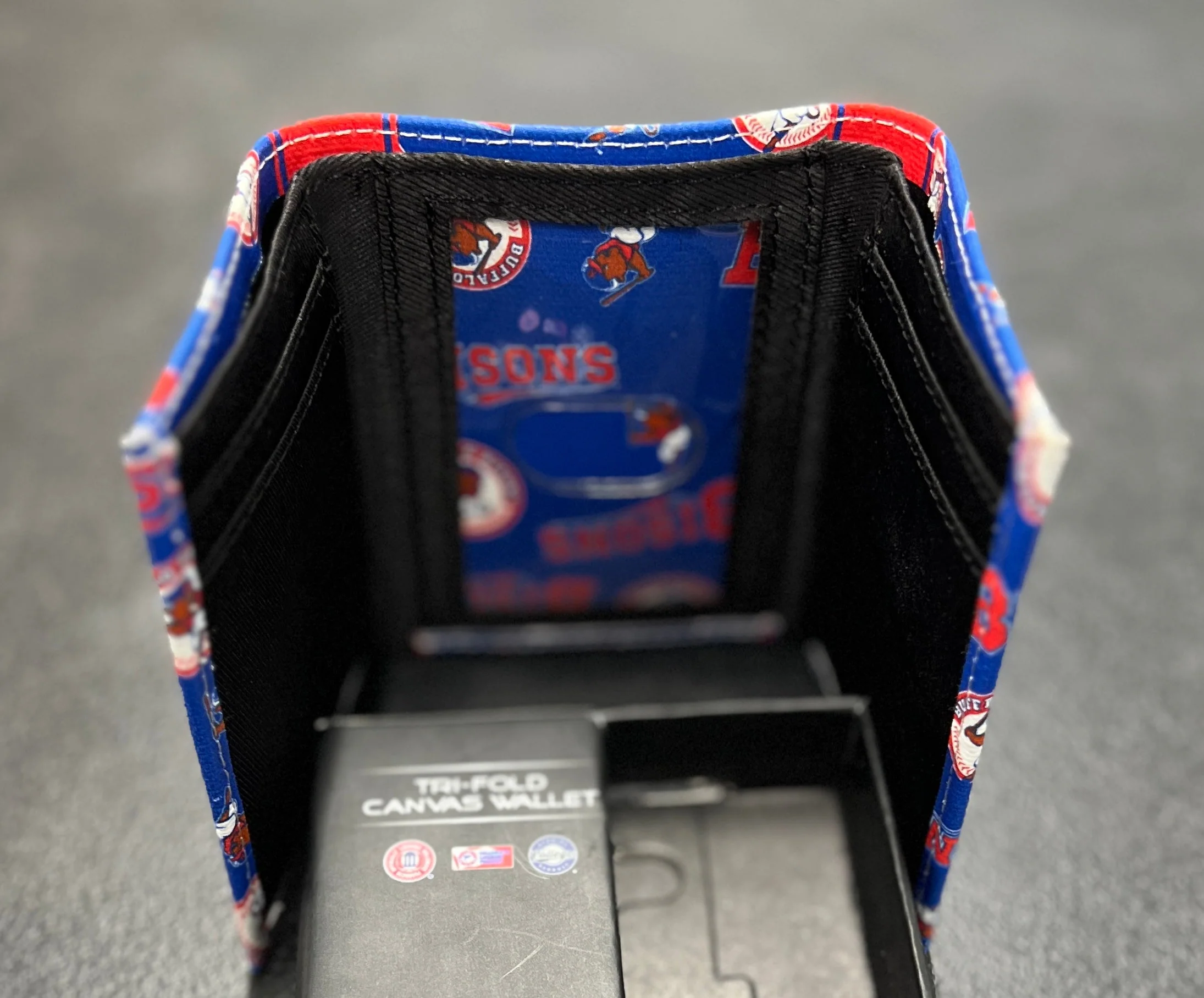 Buffalo Bisons Trifold Canvas Wallet Logo Mania - Image 2