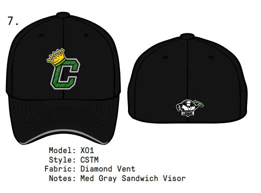 Capx Black C Crown Batting Practice Stretch Fit Cap - Image 7