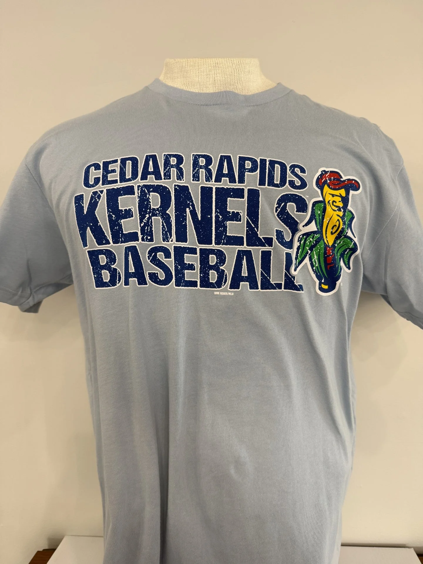 Cedar Rapids Kernels Baseball Light Blue Adult T-Shirt