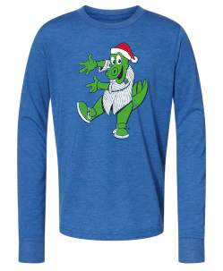Charlotte Knights 108 Stitches Youth Santa Homer Long Sleeve T-Shirt