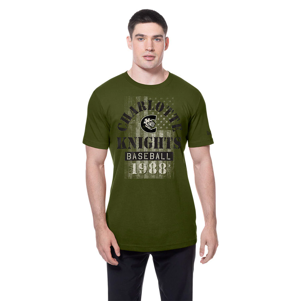 Charlotte Knights New Era 2025 Armed Forces Short Sleeve T-Shirt - Image 2