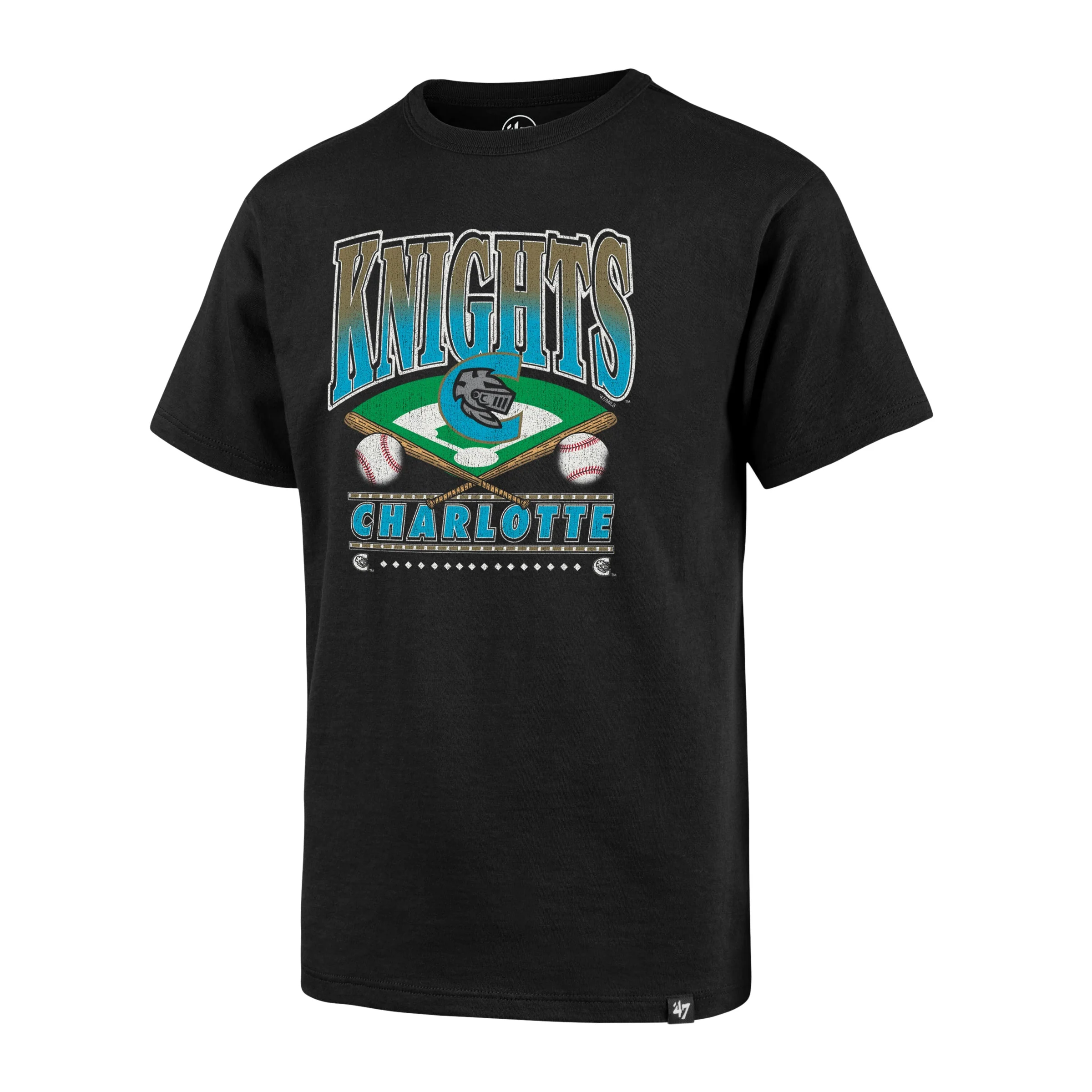 Charlotte Knights '47 Brand Youth Straight Shot Two Franklin Short Sleeve T-Shirt