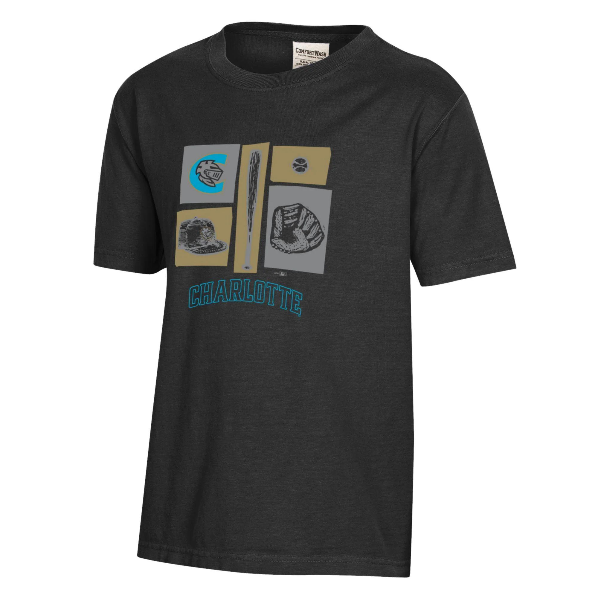 Charlotte Knights Comfort Wash Youth Short Sleeve T-Shirt