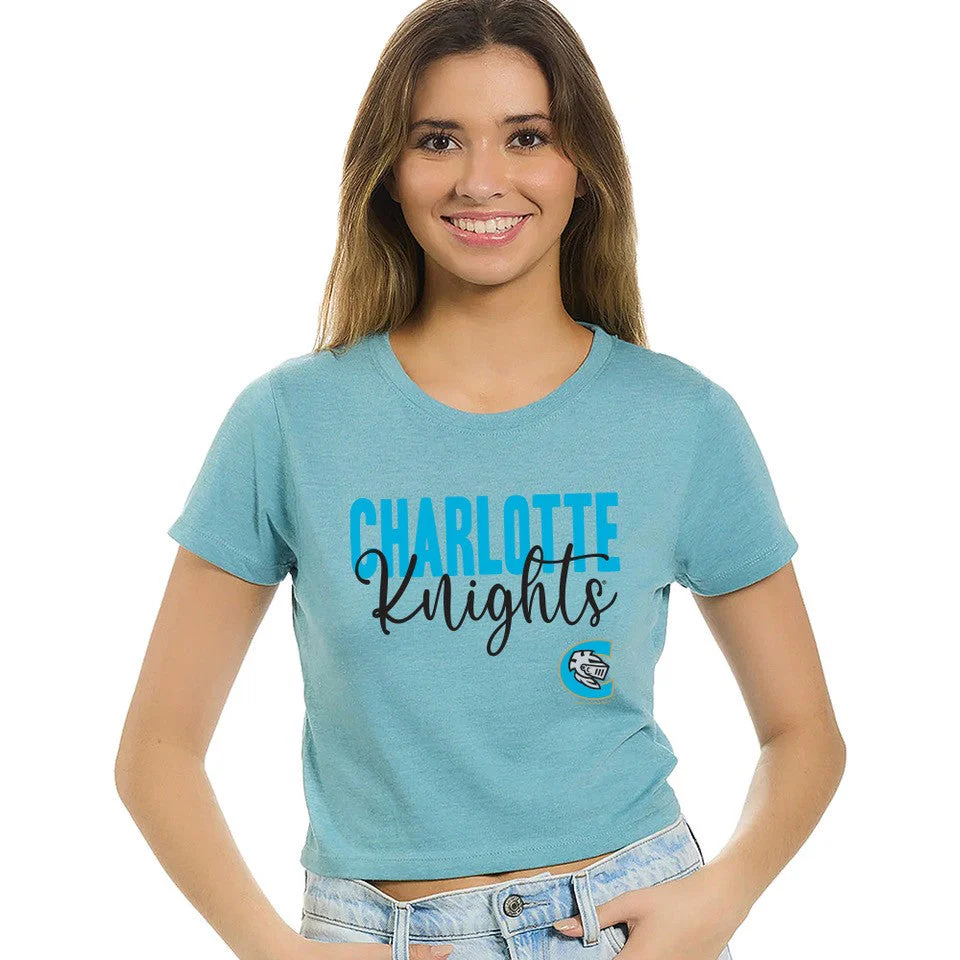 Charlotte Knights Women's Soft as a Grape Baby Tee