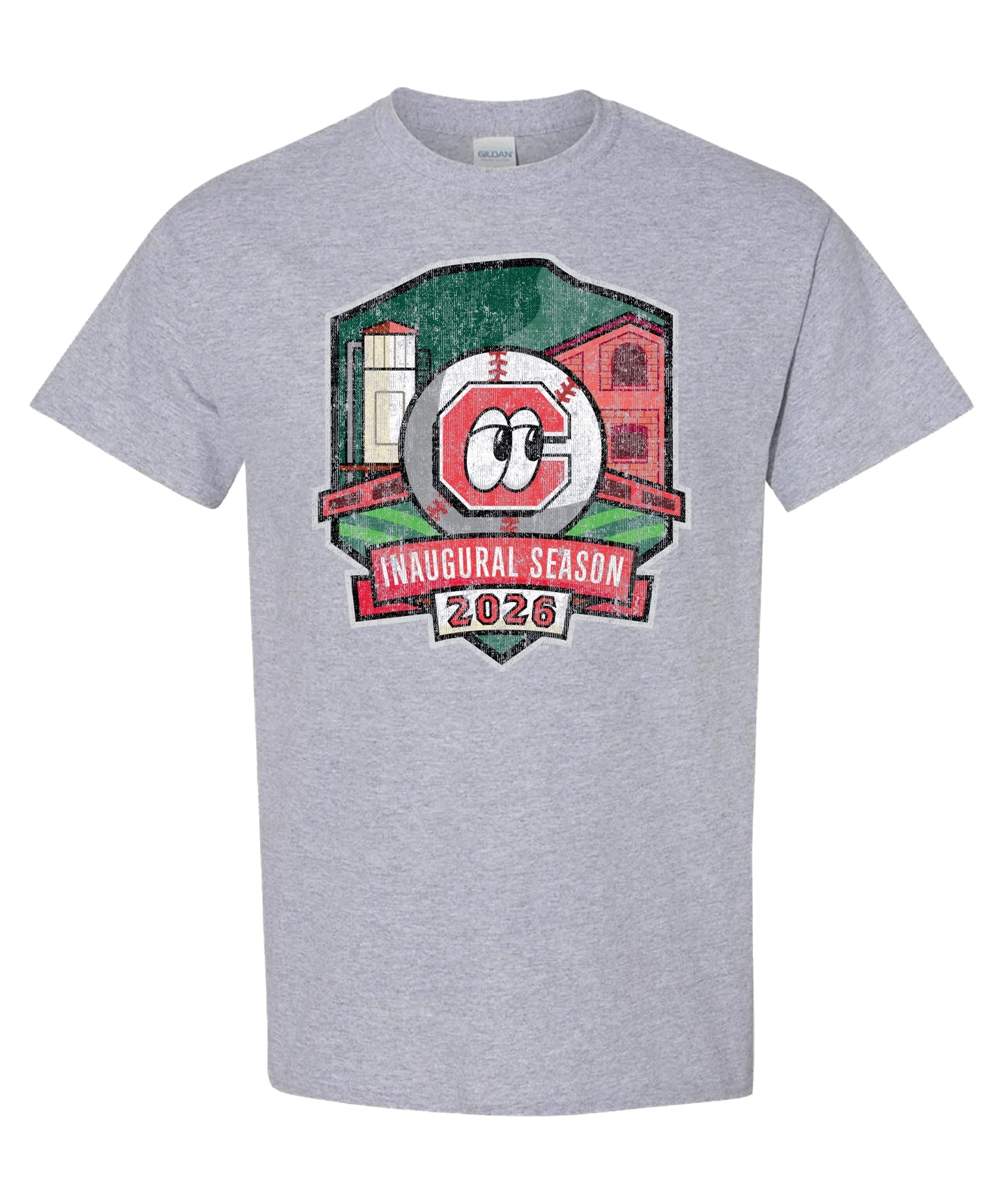 Chattanooga Lookouts Inaugural Season Distressed Light Grey Tee