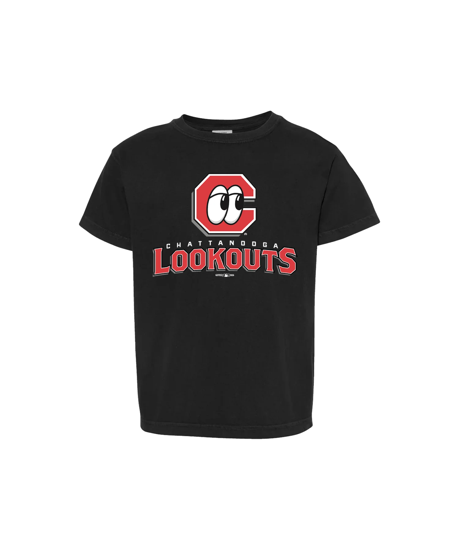 Chattanooga Lookouts Youth Primary Logo Black Tee