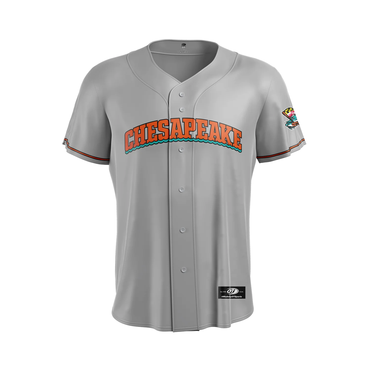Chesapeake Baysox ADULT Away GRAY Jersey