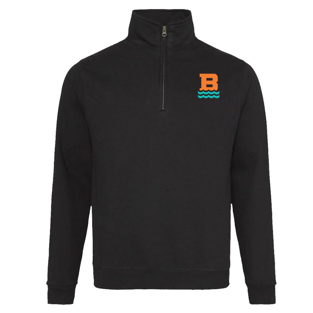 Chesapeake Baysox ADULT "B" 1/4 Zip Sweatshirt BLACK