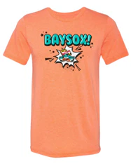 Chesapeake Baysox ADULT Comic Burst ORANGE