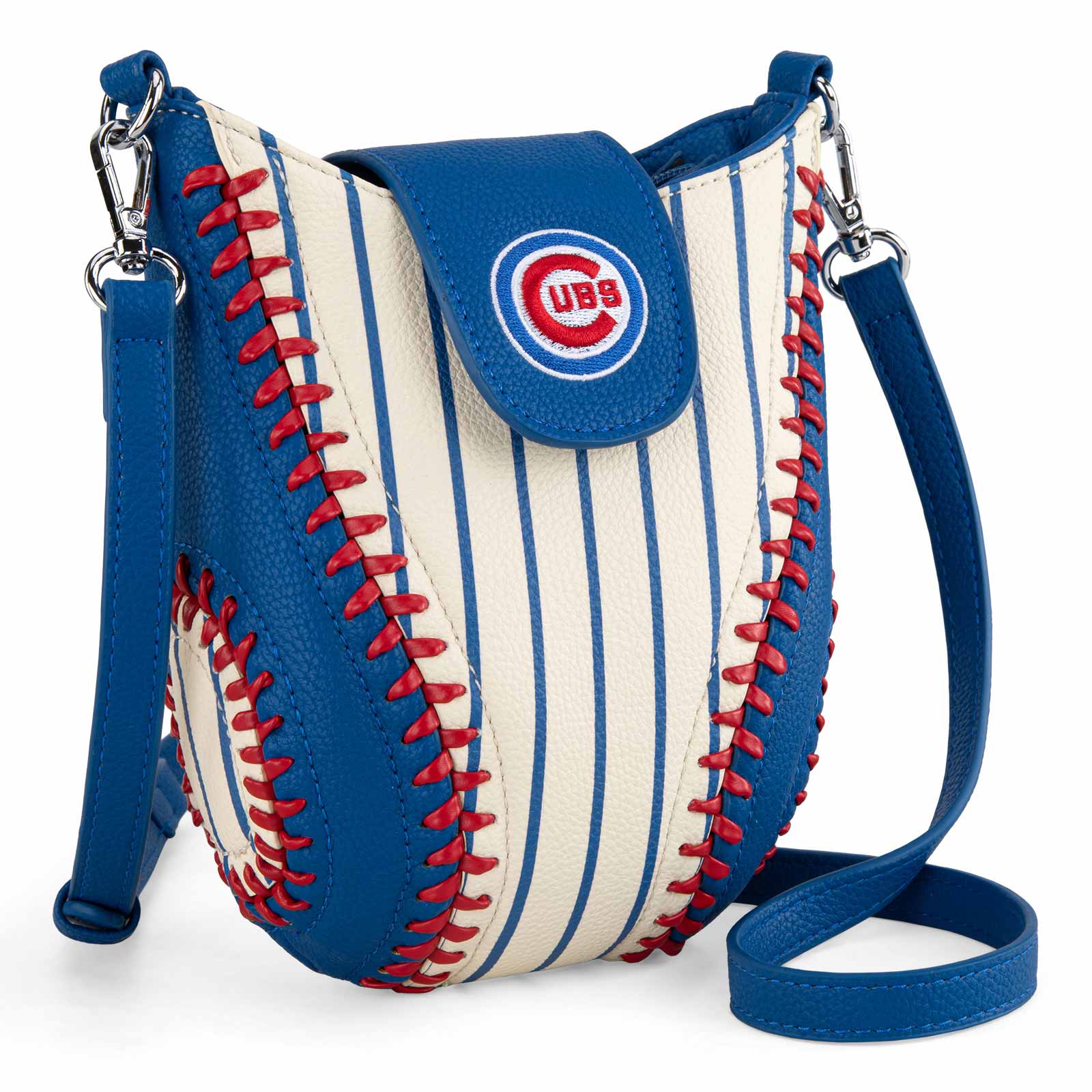Chicago Cubs Montana West Faux Leather Baseball Stitch Cross Body Bag - Image 2