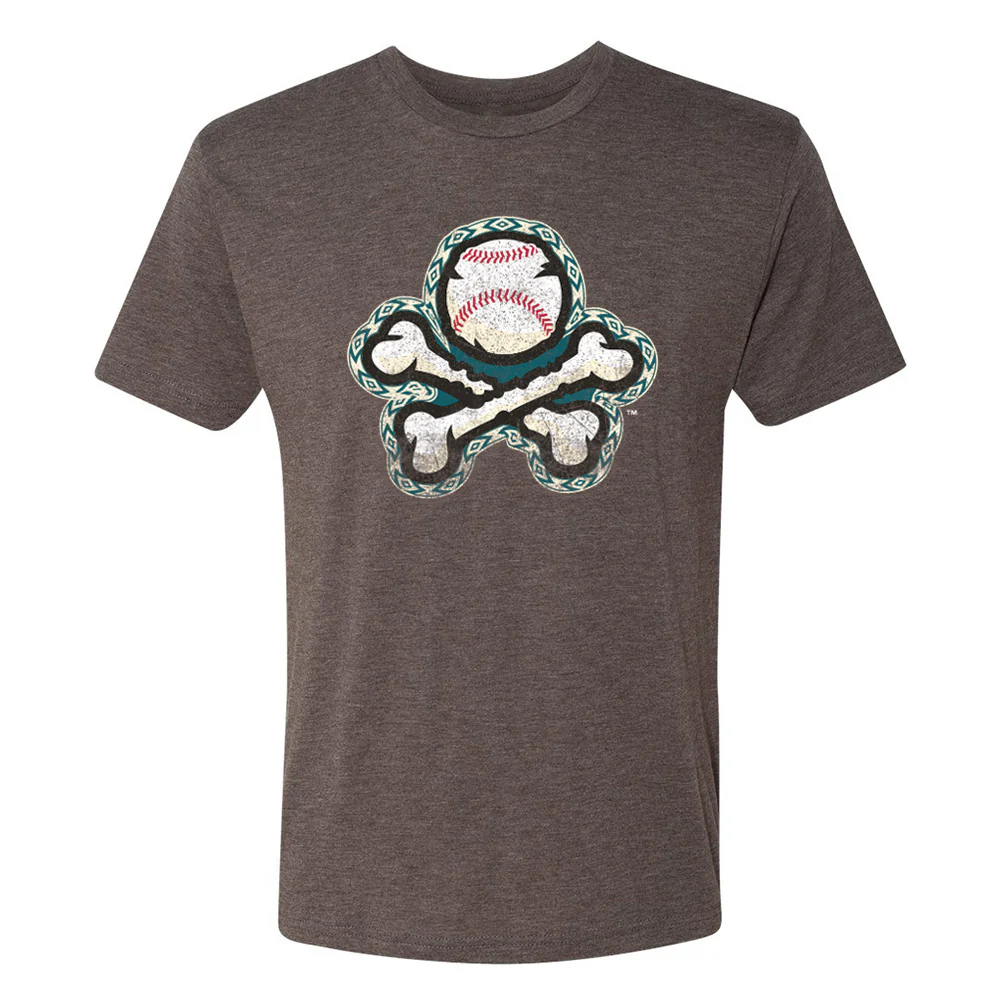 CHIHUAHUAS TEAL CROSSBONES MENS TEE- 108 STITCHES