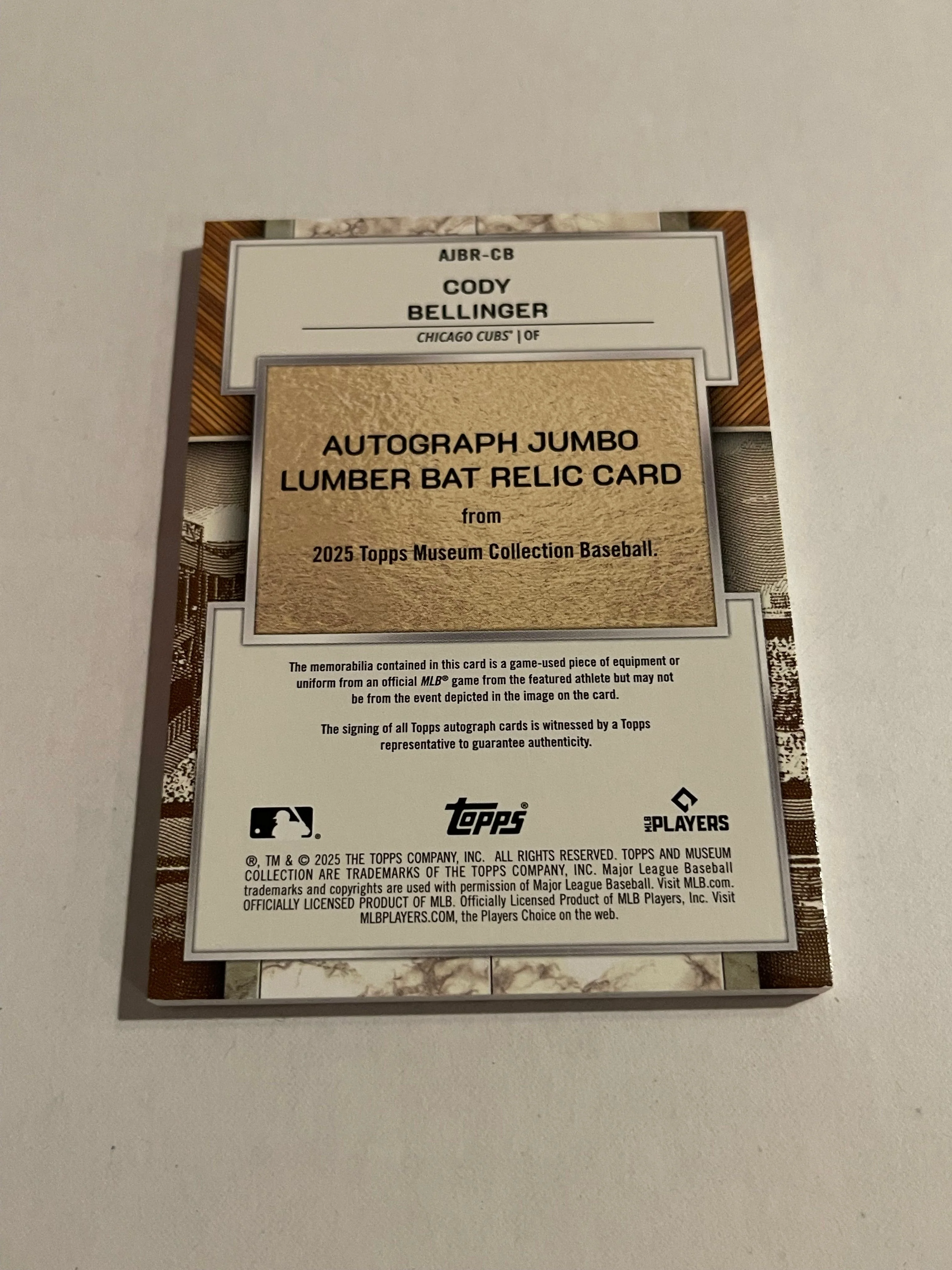Cody Bellinger 2025 Topps Museum Collection #AJBR - Image 2