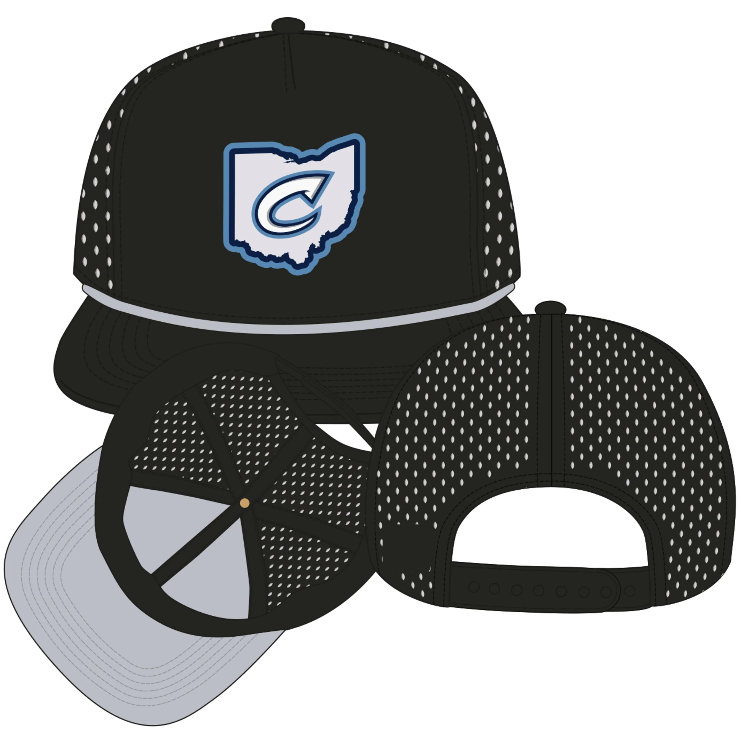 Columbus Clippers Black Clippers State Mesh Hat - Image 2