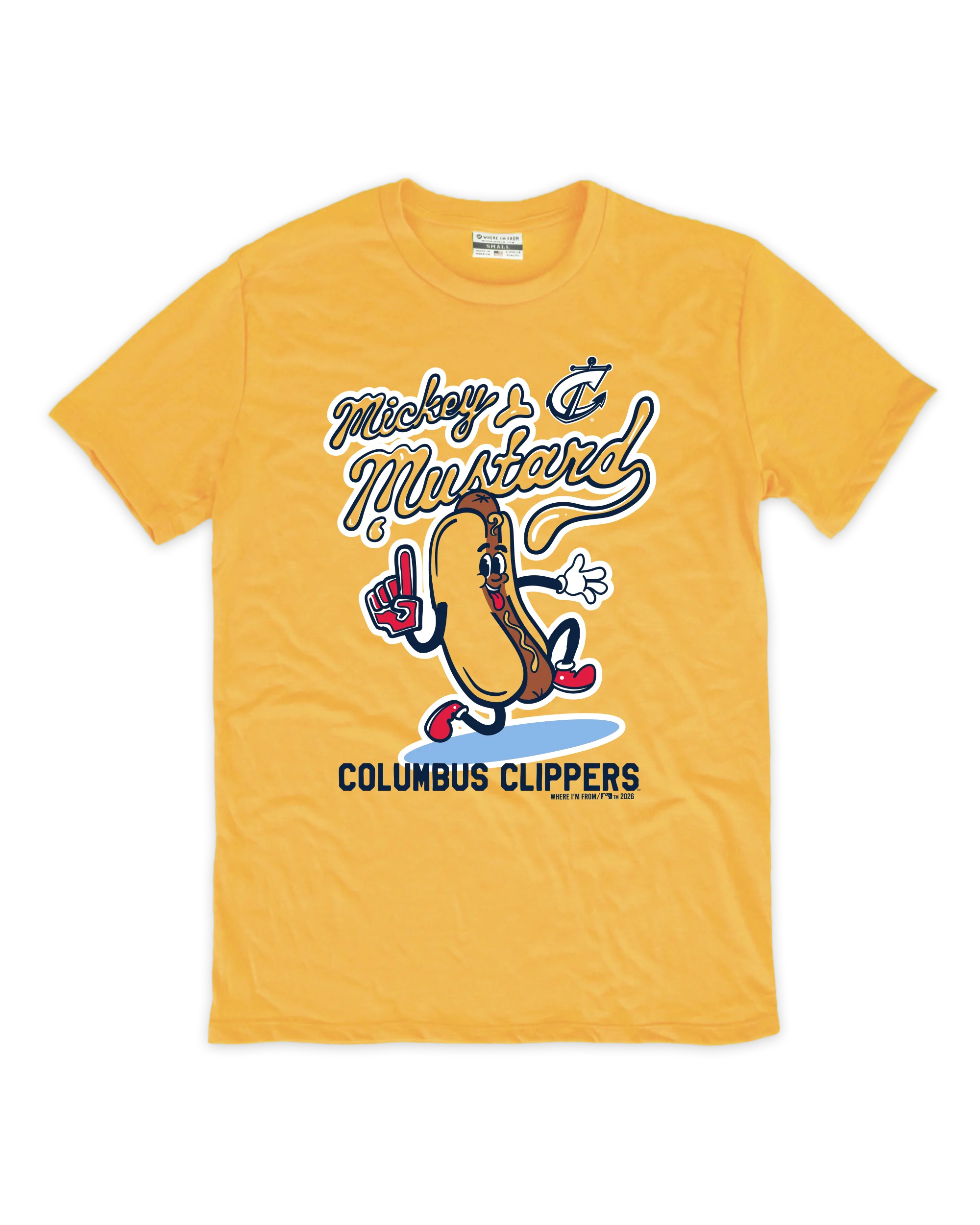 Columbus Clippers Mustard Tee
