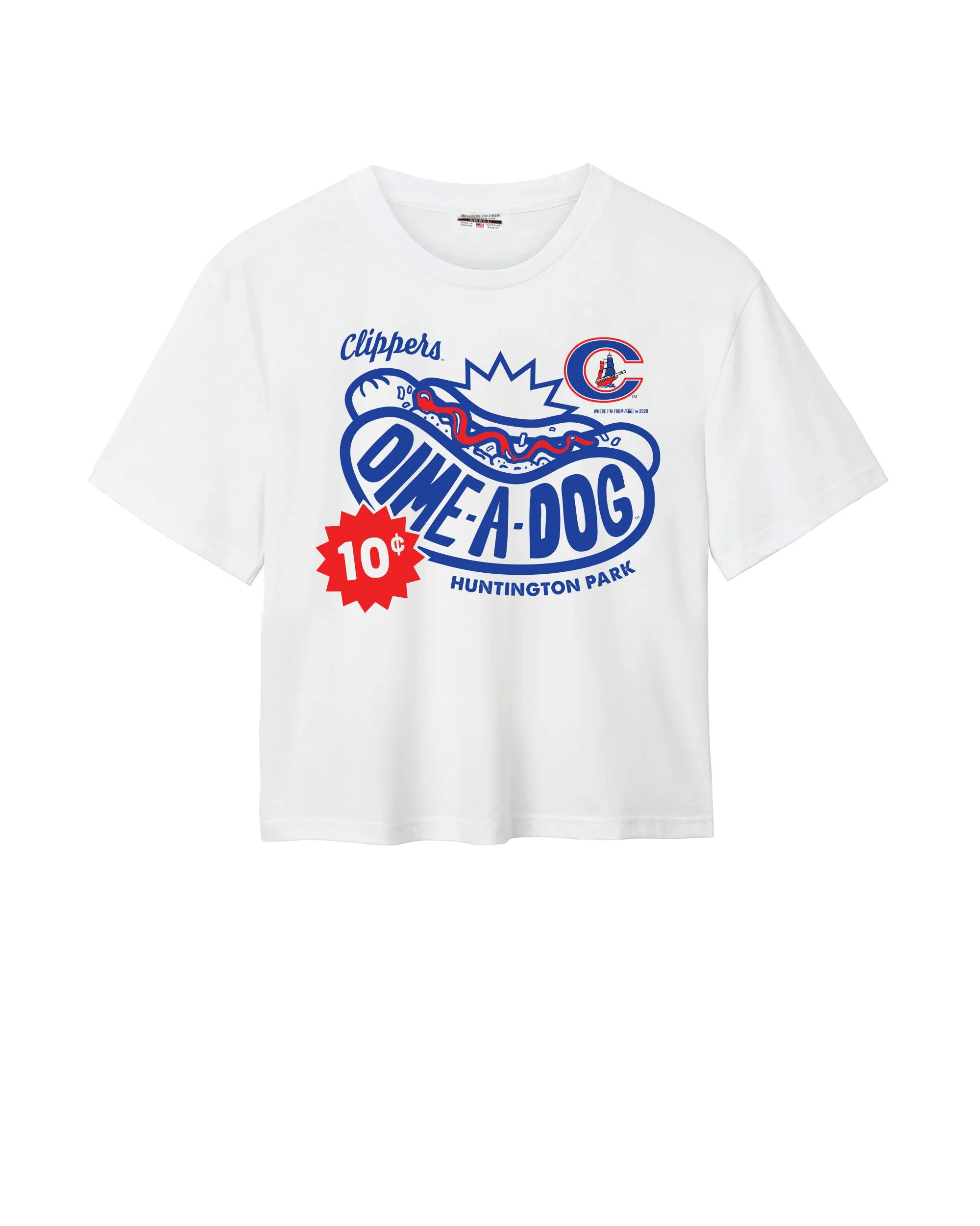 Columbus Clippers Women's Retro Dime A Dog Easy Tee