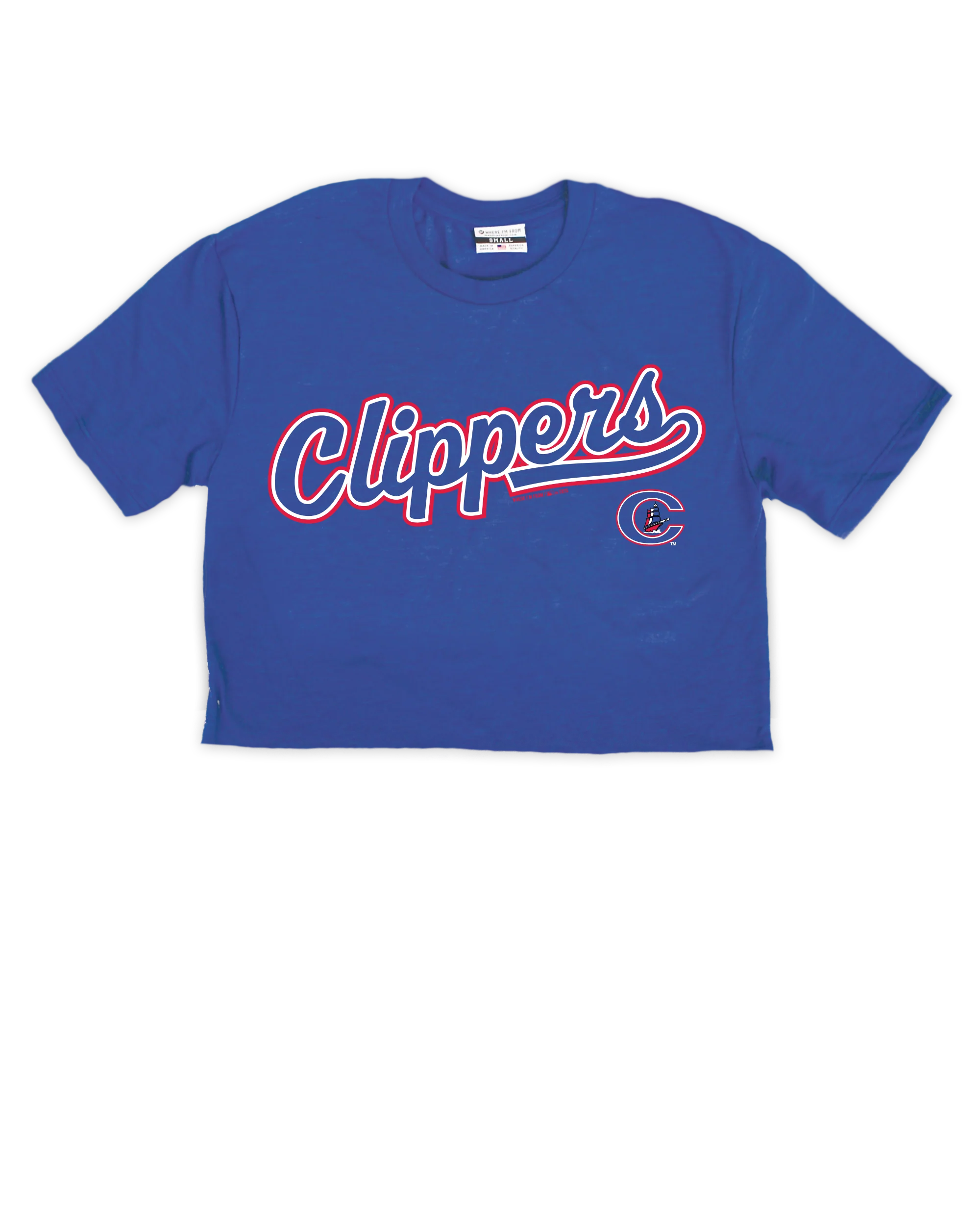 Columbus Clippers Women's Script Crop Tee