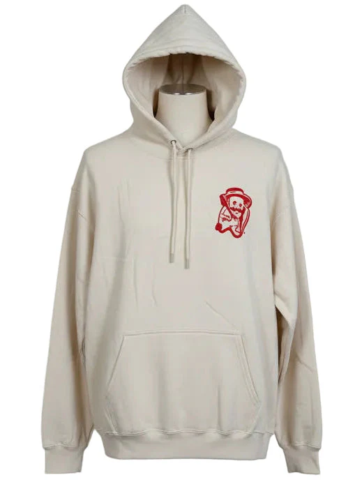 Coney Island Franks Mens Grill Em Fleece Hoodie Cream