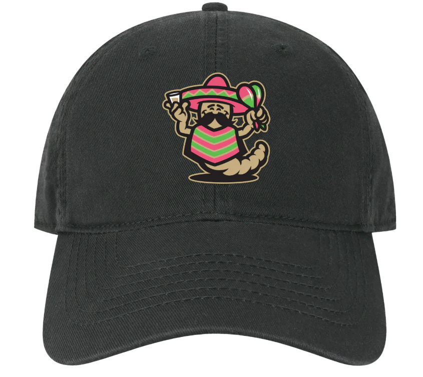 Copa Black *YOUTH FIT* Relaxed Twill w/ Full Color Worm Mascot