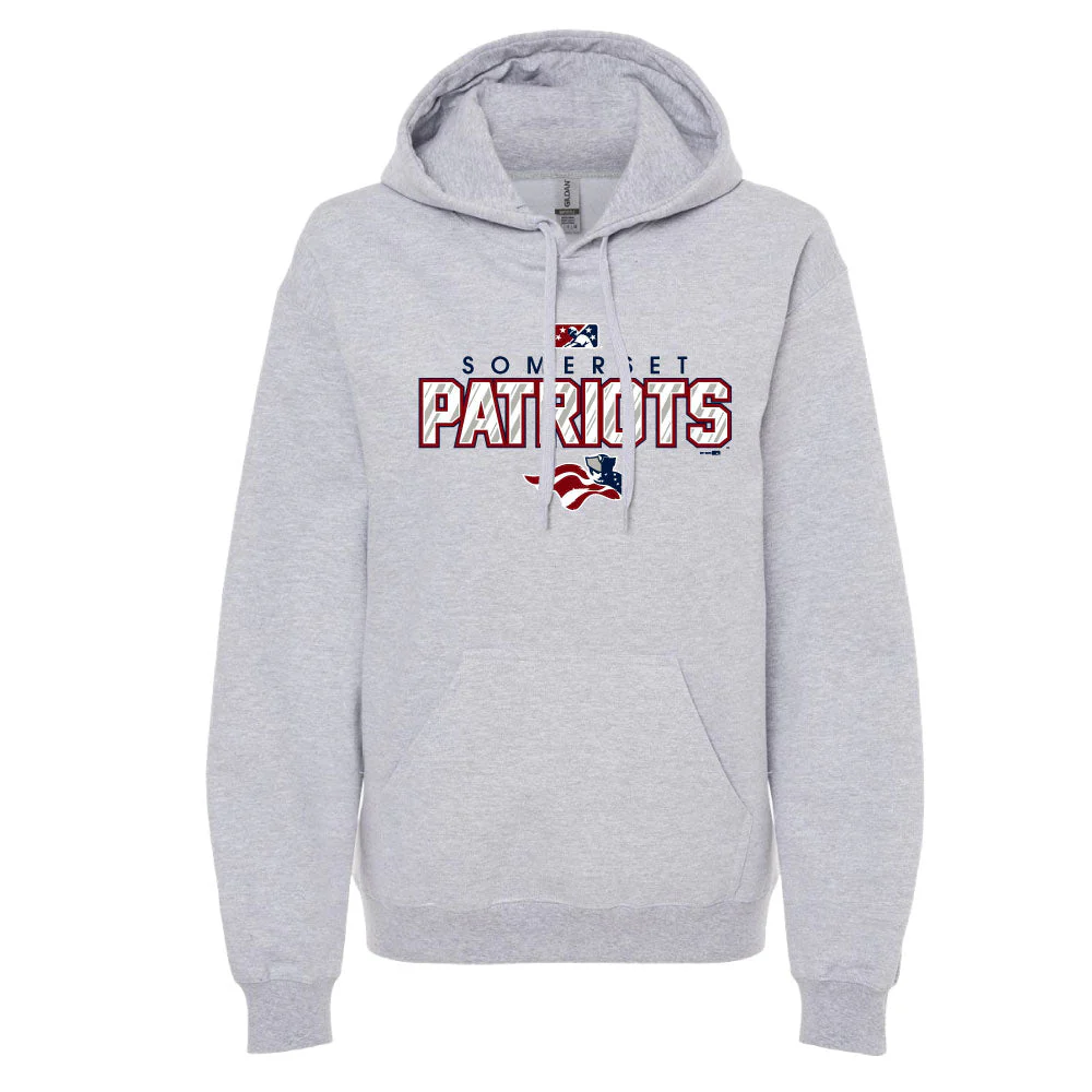 Somerset Patriots Adult Shiner Soft Style Hooded Sweatshirt - Image 2