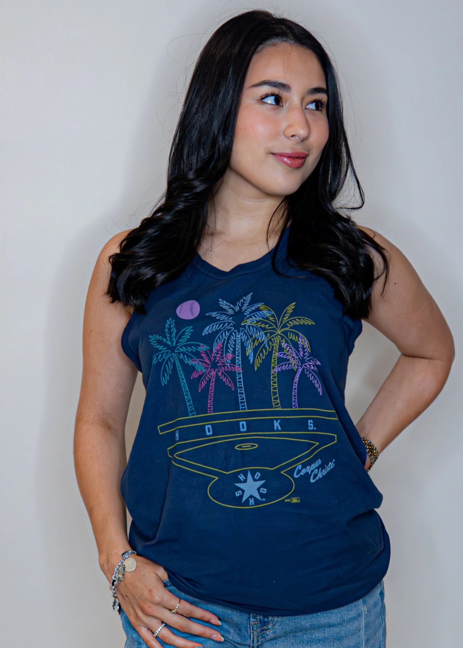 Corpus Christi Hooks Comfort Wash - Women's - Tank Neon Lights