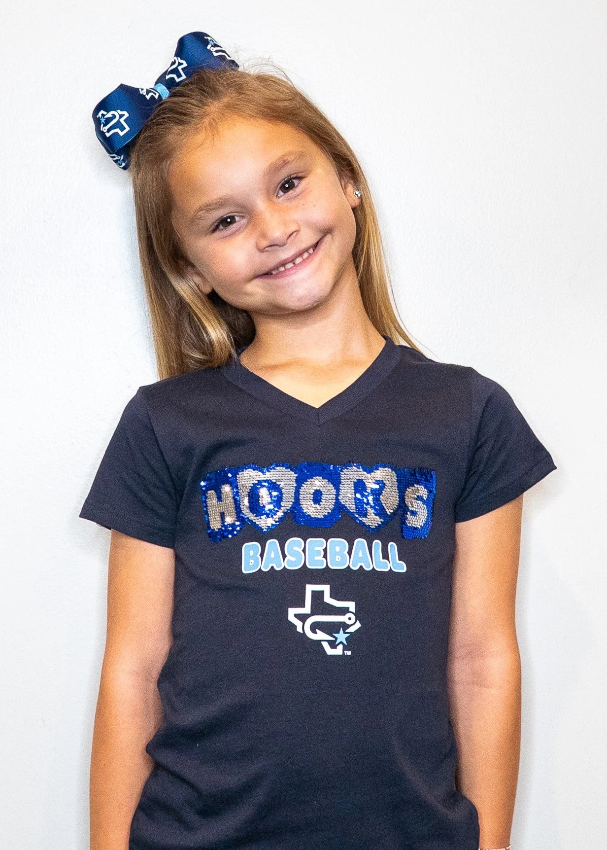 Corpus Christi Hooks New Era - Youth - Girl's Tee Sequin Letters