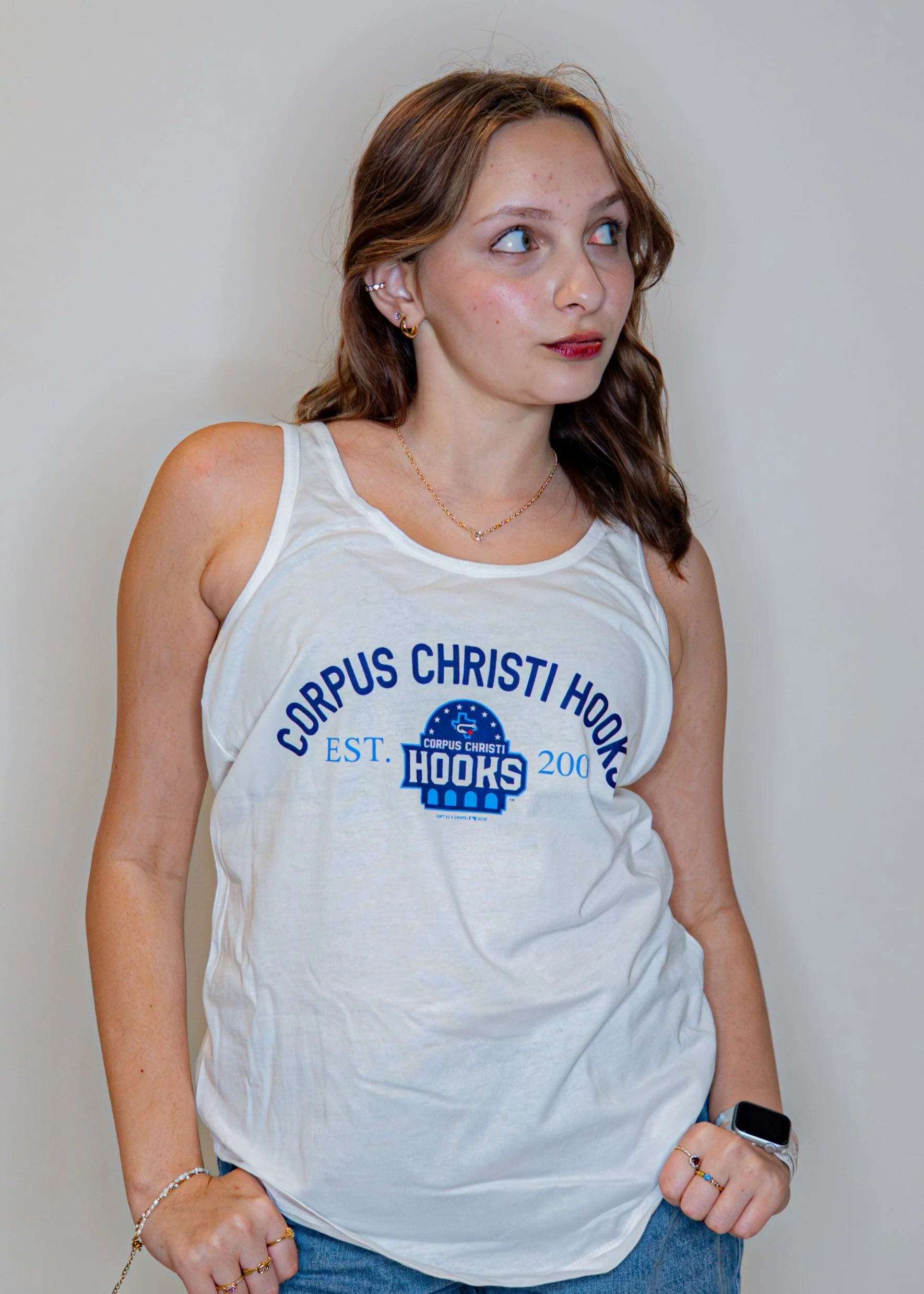 Corpus Christi Hooks Soft as a Grape - Women's - Racer Tank Arch