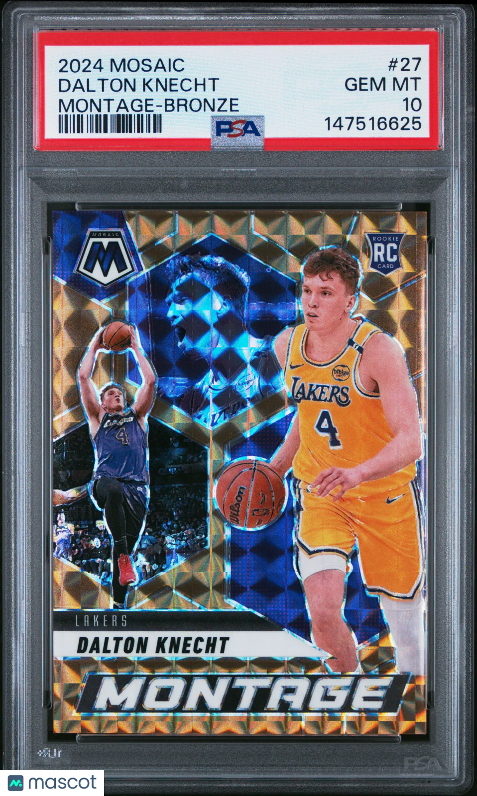 Dalton Knecht 2024 Panini Mosaic Montage #27 Bronze /75 PSA 10