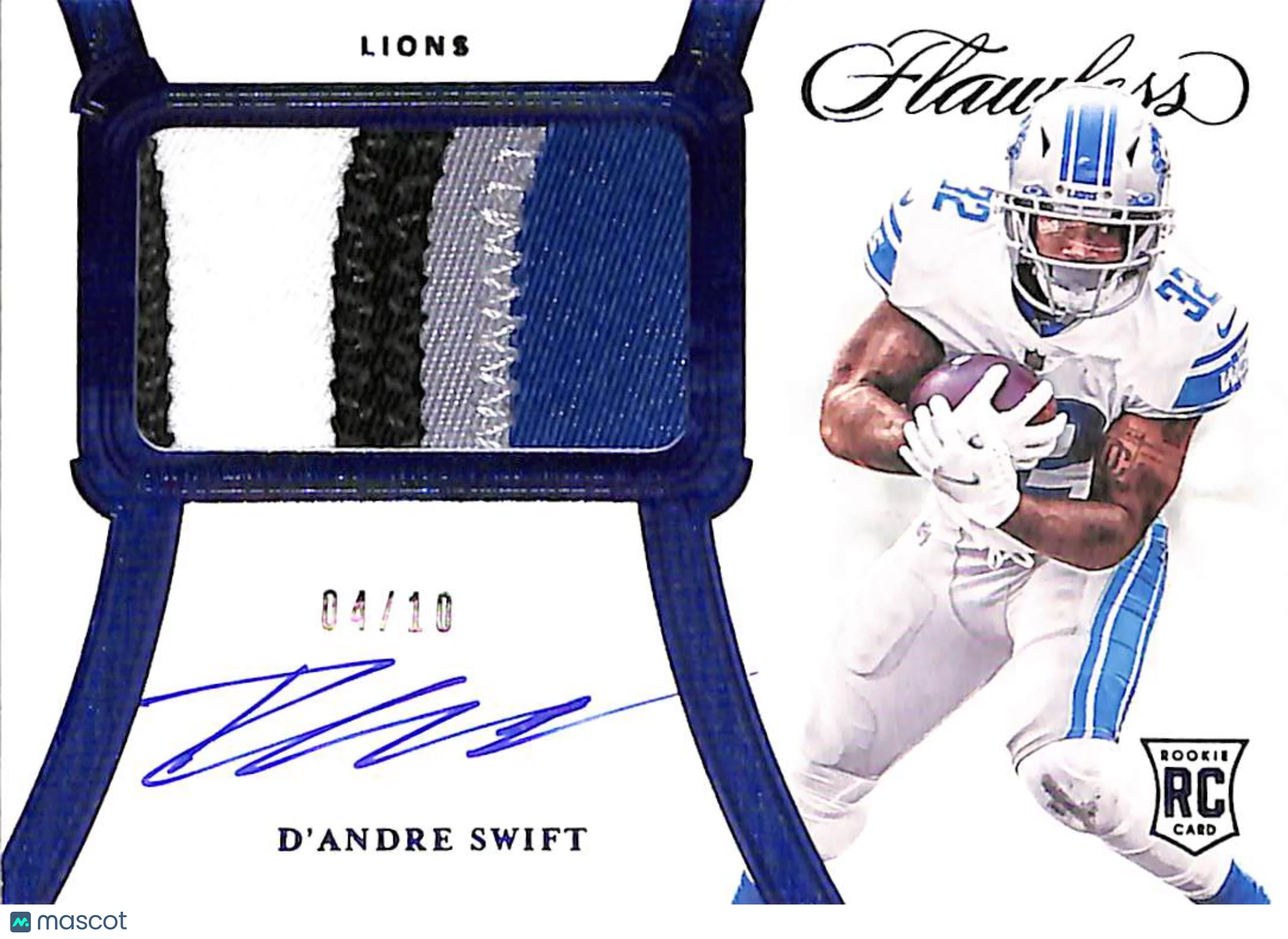 D'Andre Swift 2021 Panini Flawless #RPA-DAS 04/10