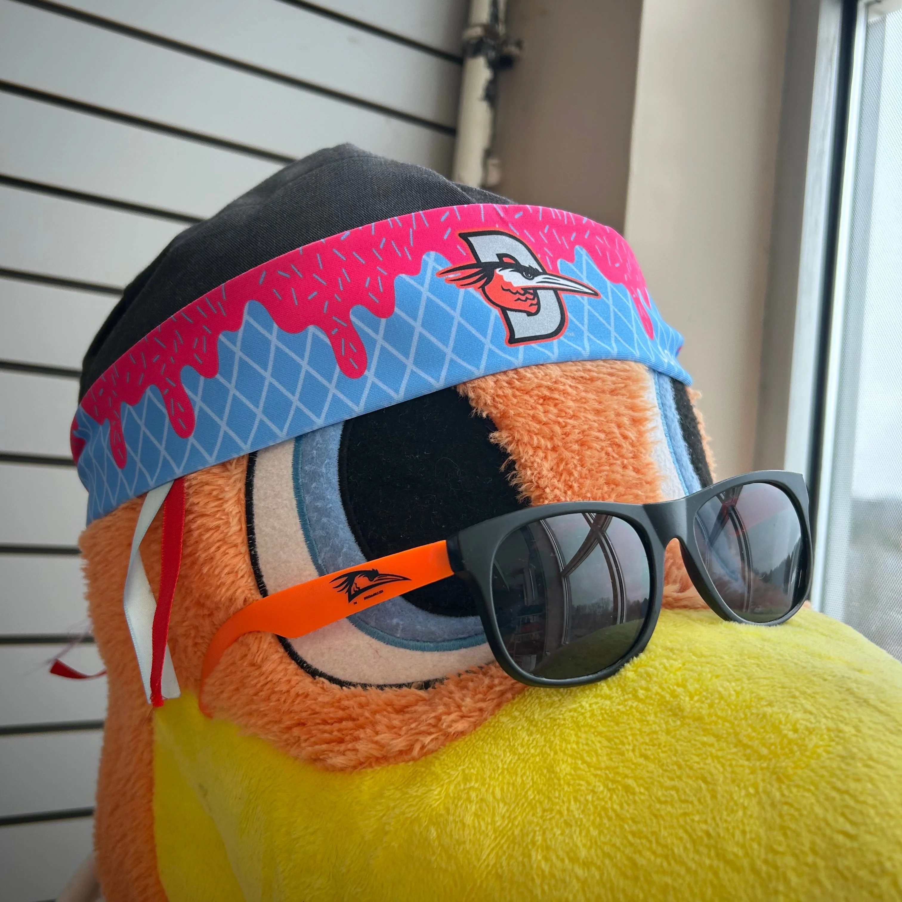 Delmarva Shorebirds JUNK Flex Tie Hot Blue Scoop Headband - Image 2