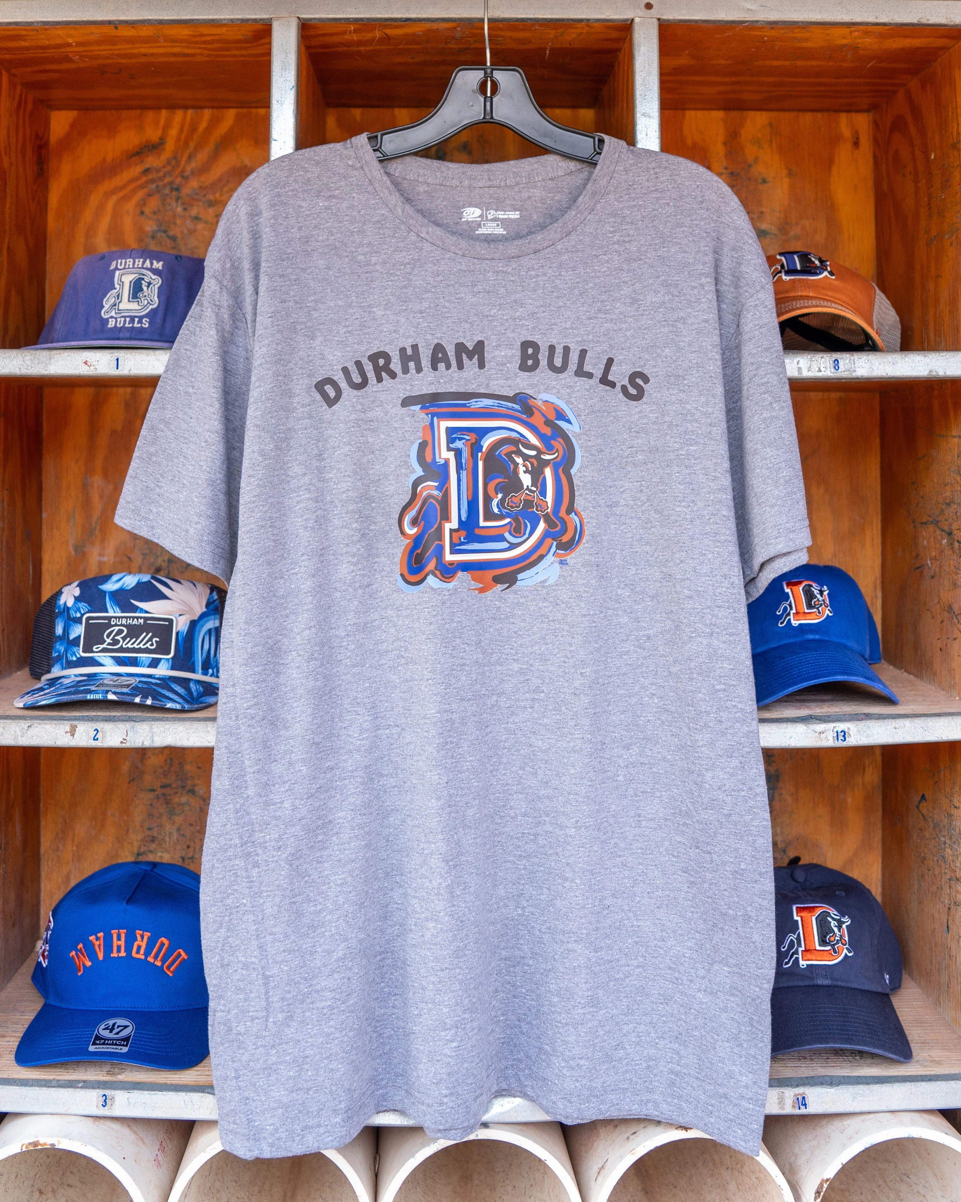 Durham Bulls D Logo Graphitti Tee - Image 2