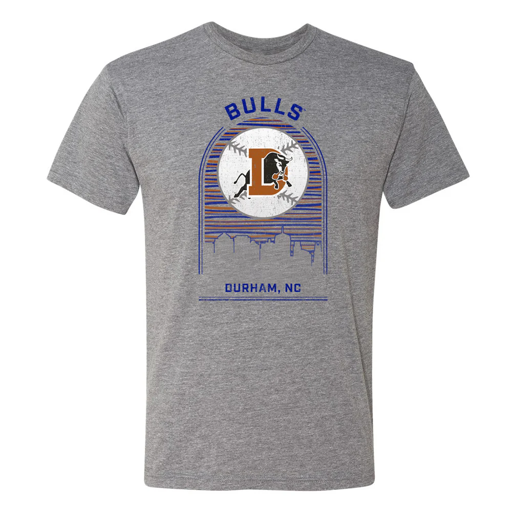 Durham Bulls Heathered Skyline Tee