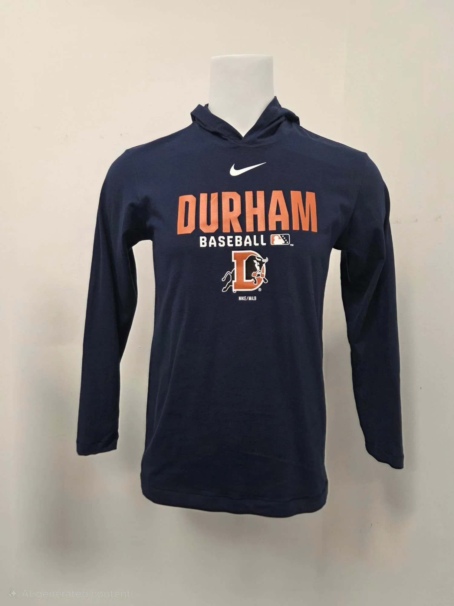 Durham Bulls Nike Dri-Fit L/S Hoodie Tee - Image 5