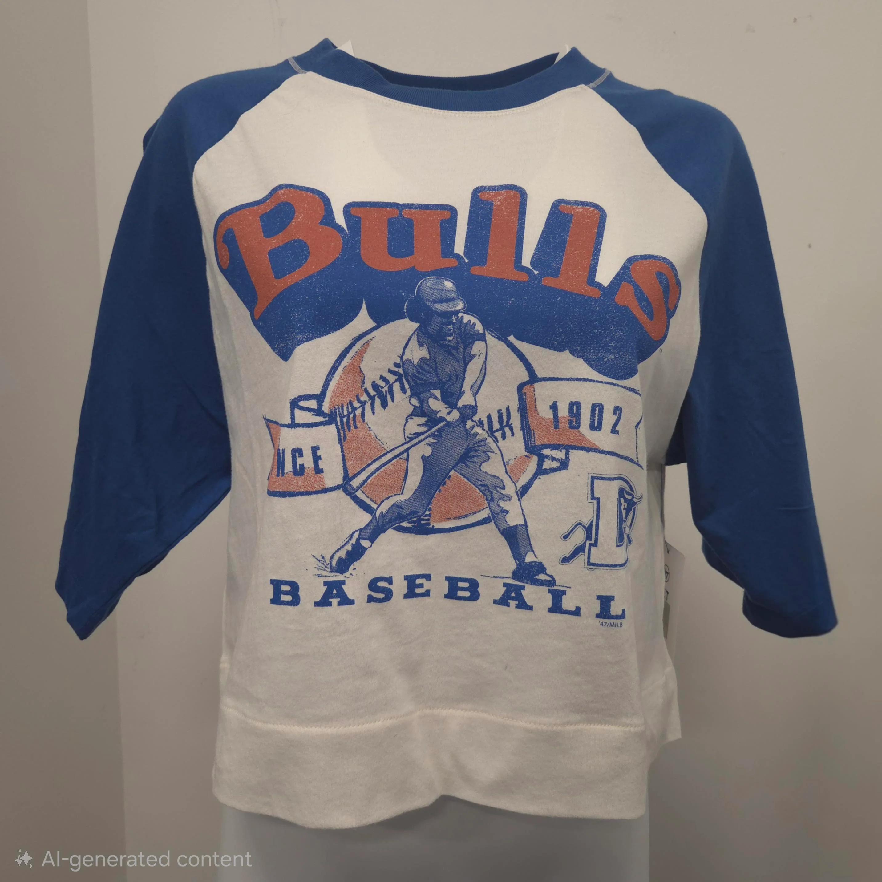 Durham Bulls Women's Infield Shift Raglan Crop Top - Image 2