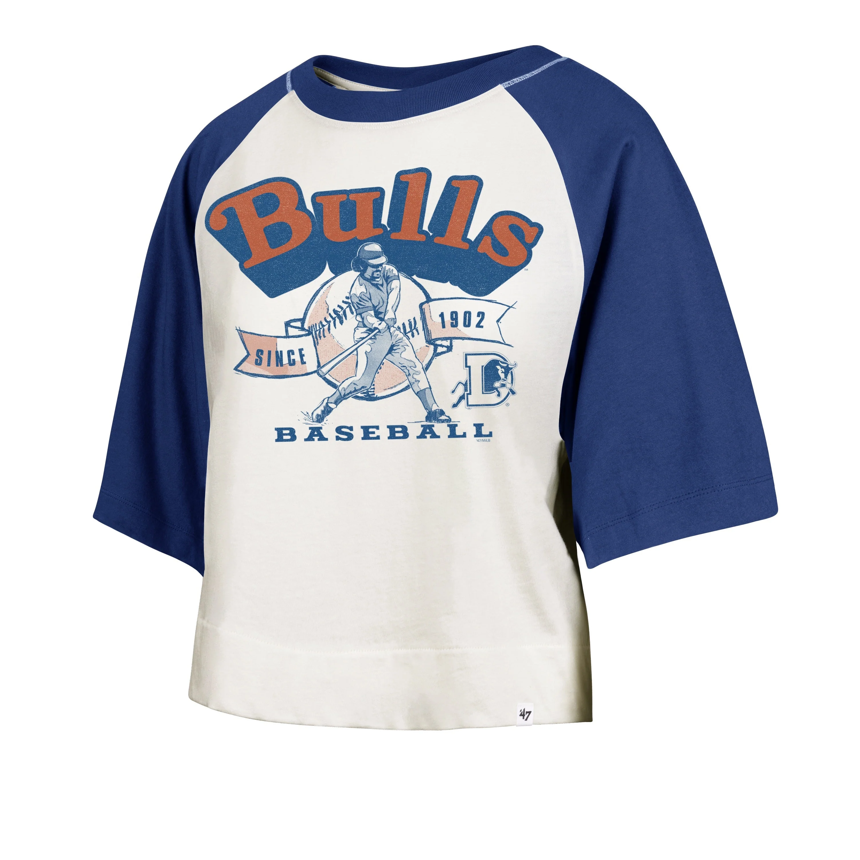 Durham Bulls Women's Infield Shift Raglan Crop Top - Image 3