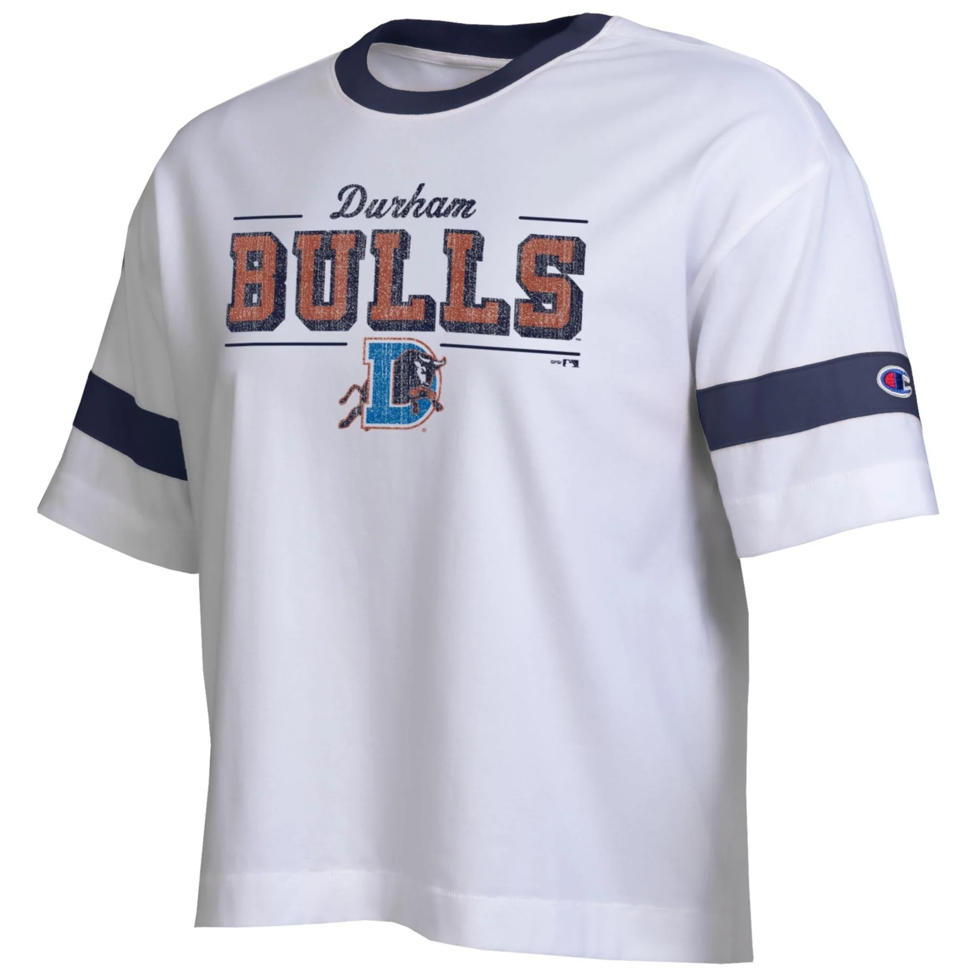 Durham Bulls Women's Striped Tradition Crop Top - Image 2