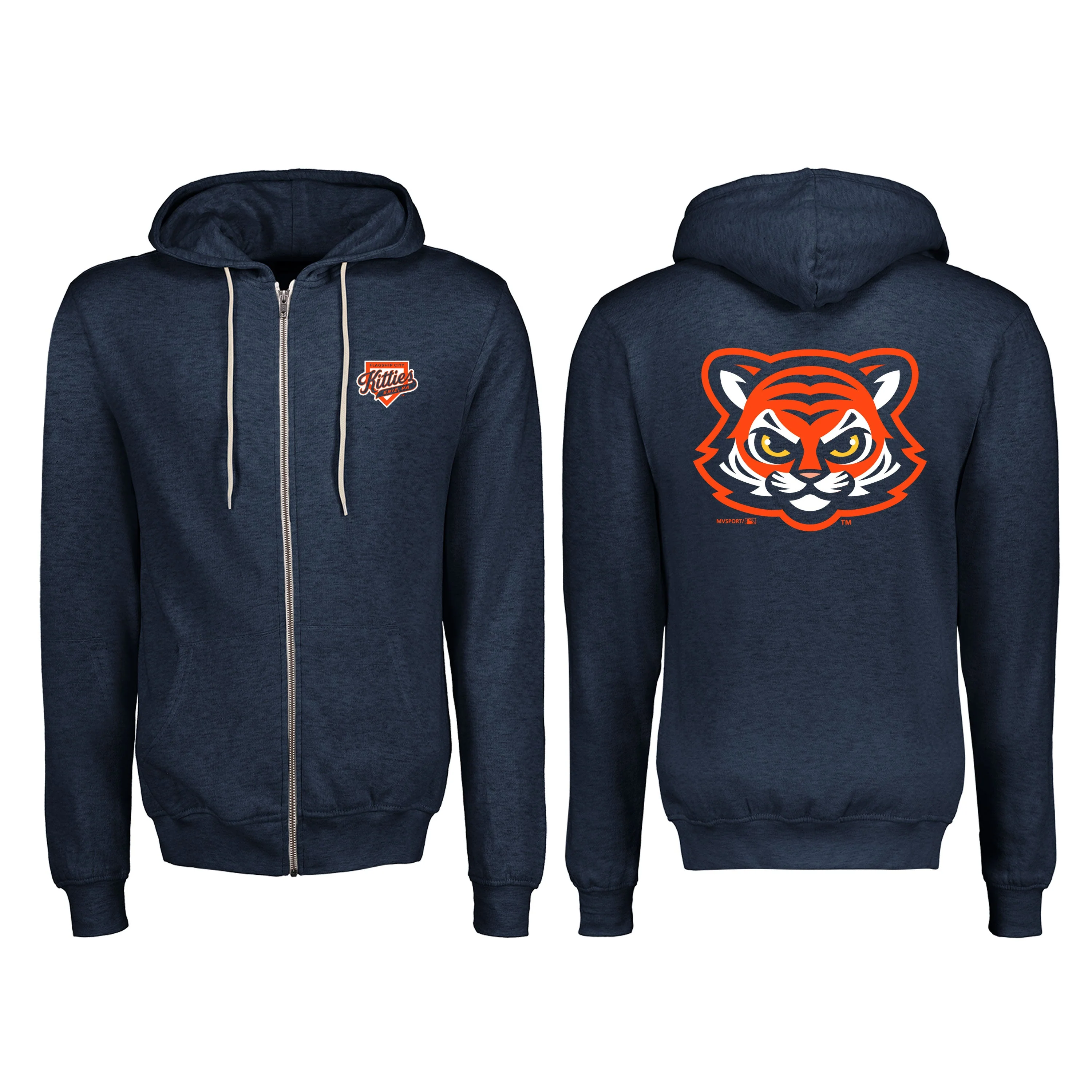 Erie SeaWolves MV Flagship City Kitties Full Zip Hooded Sweatshirt