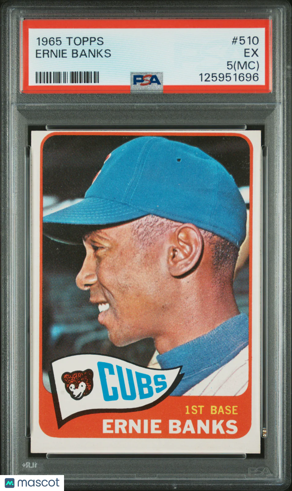 Ernie Banks 1965 Topps #510 MC PSA 5