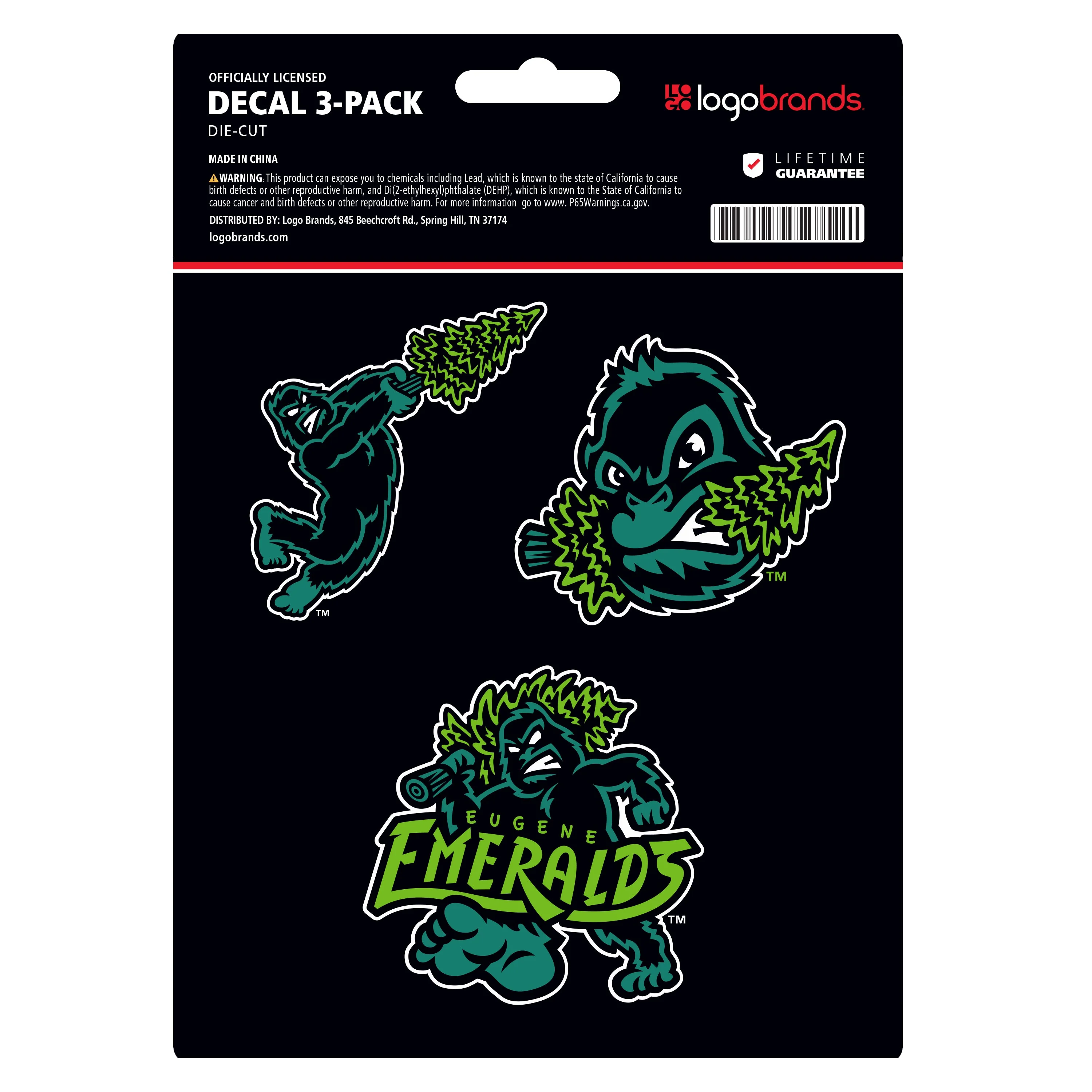 Eugene Emeralds Decal 3-Pack