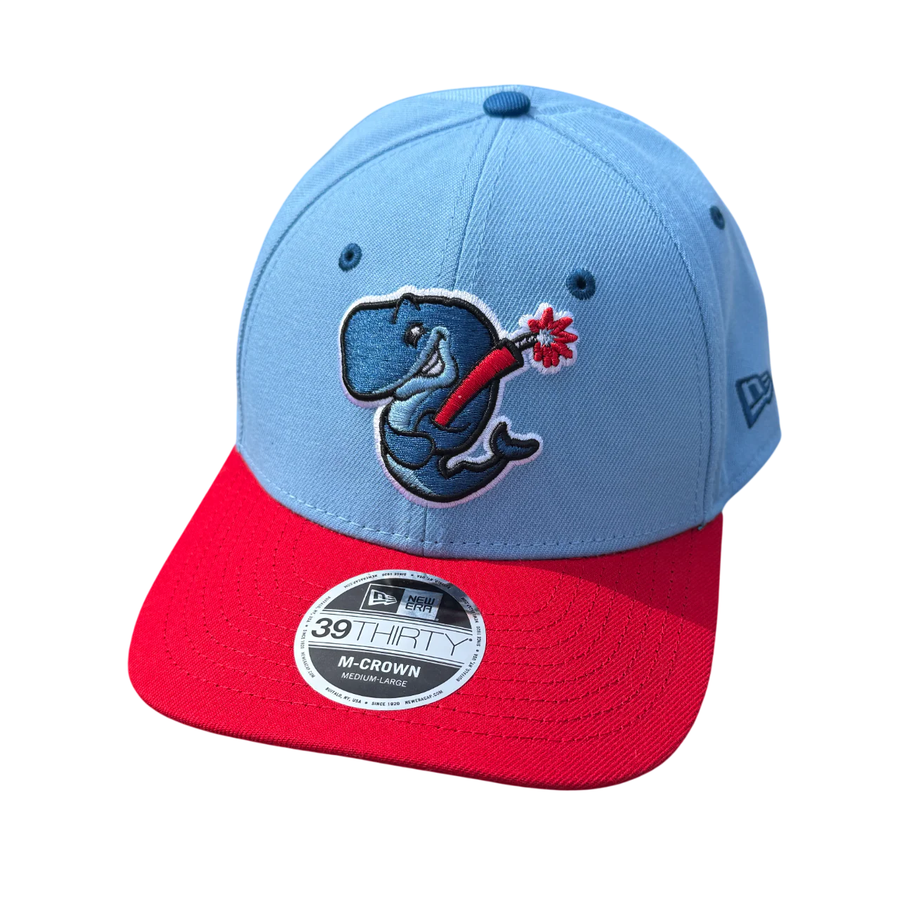 Eugene Emeralds Exploding Whales New Era 39THIRTY M-Crown FlexFit Cap