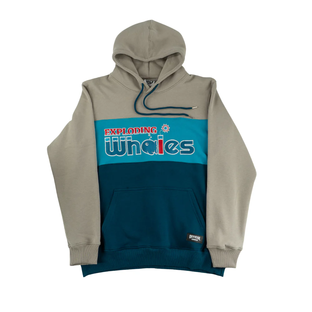Eugene Emeralds Exploding Whales Official League Tri-Color Embroidered Hoodie - Image 2