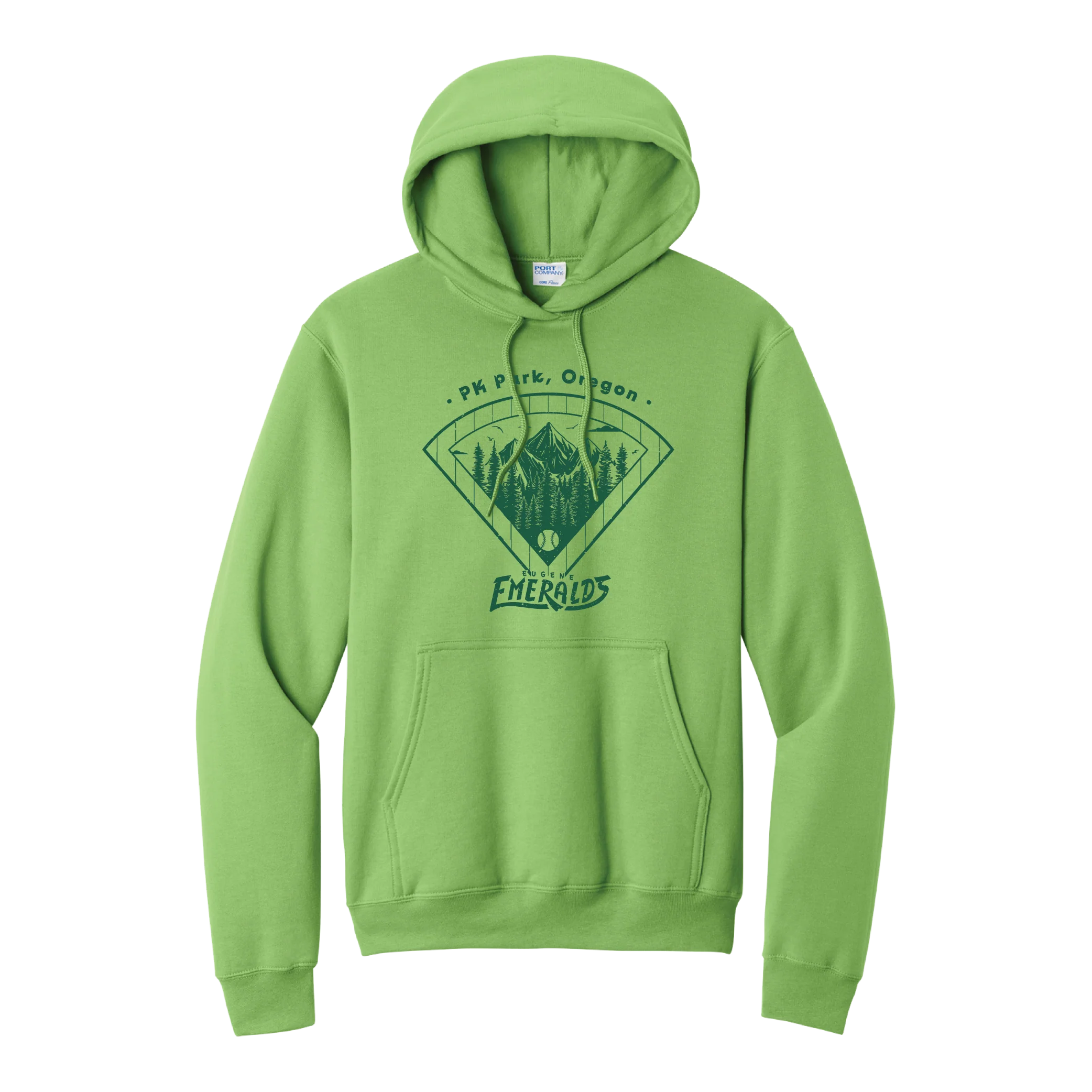 Eugene Emeralds Neon Green Ballpark Hoodie