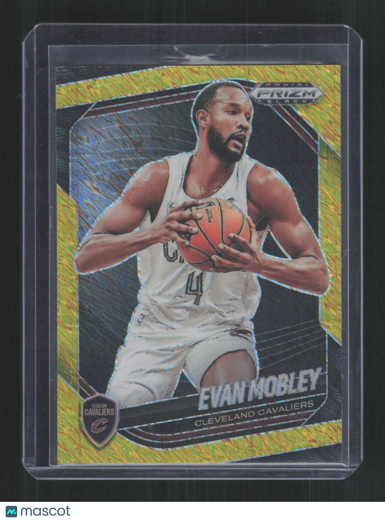 Evan Mobley 2024 Panini Prizm Black #121 Gold Shimmer 10/10