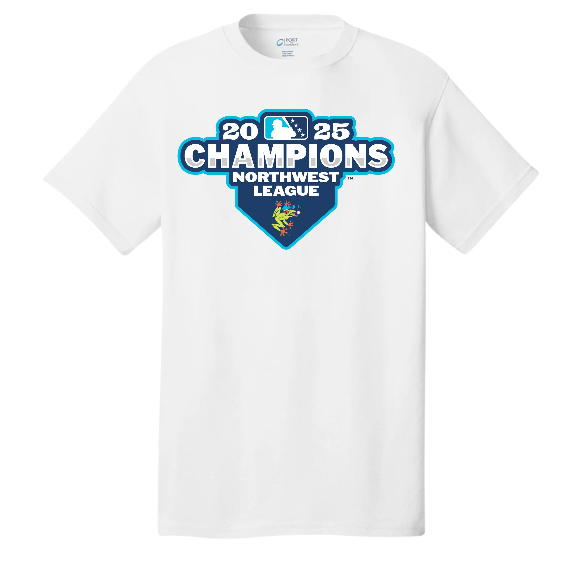 Everett AquaSox White 2025 NWL Champions Tee
