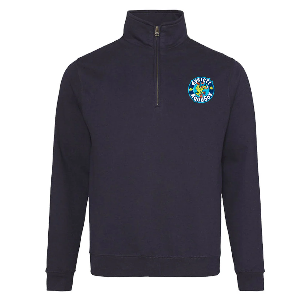 Everett AquaSox Navy 1/4 Zip Sweatshirt