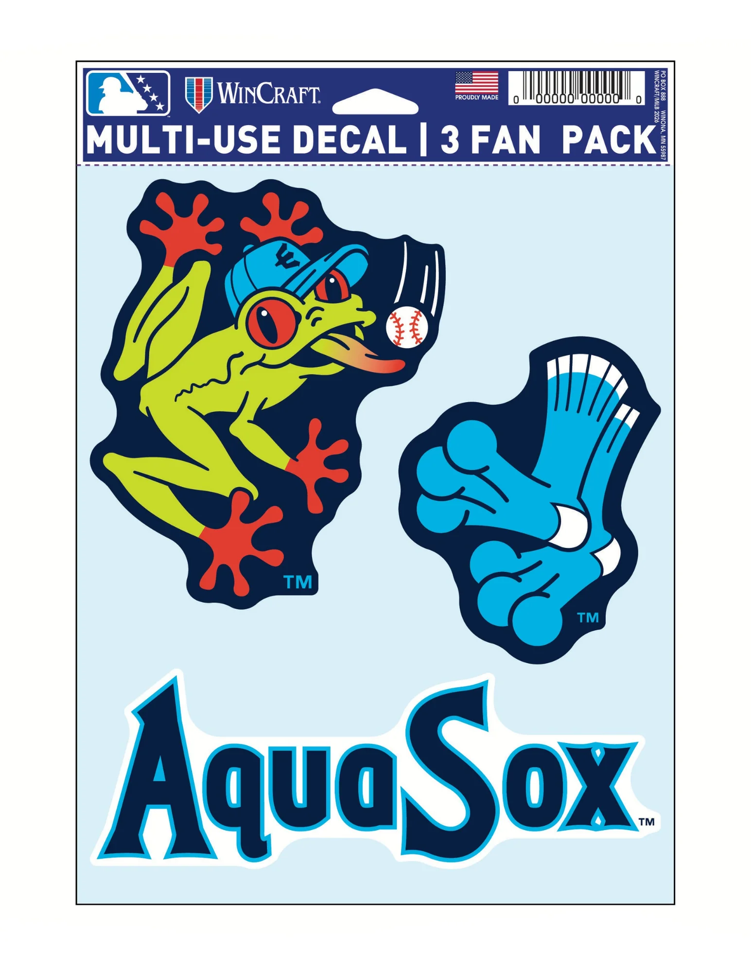 Everett AquaSox Sticker Pack