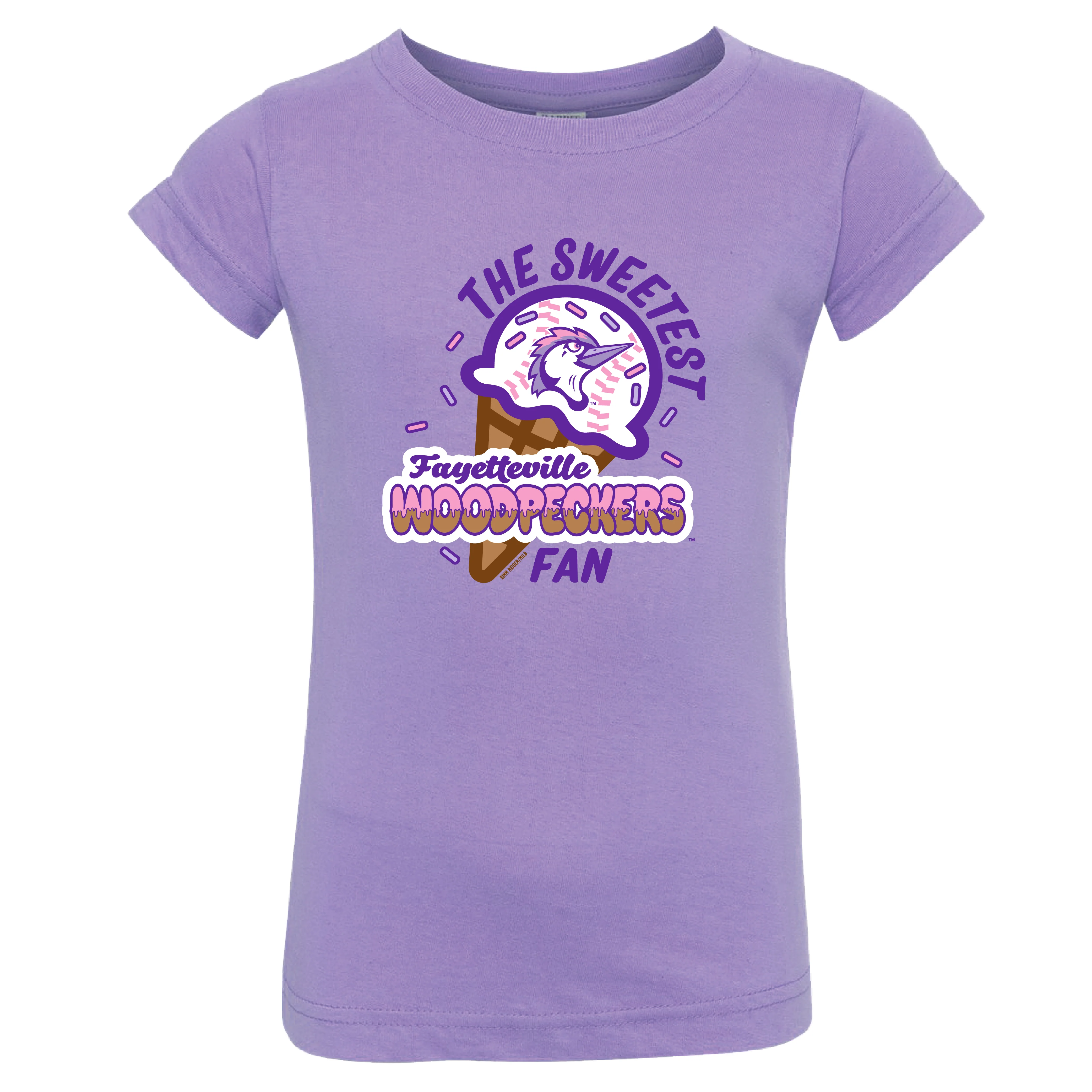 Fayetteville Woodpeckers Bimm Ridder Youth Datome Ice Cream T-shirt