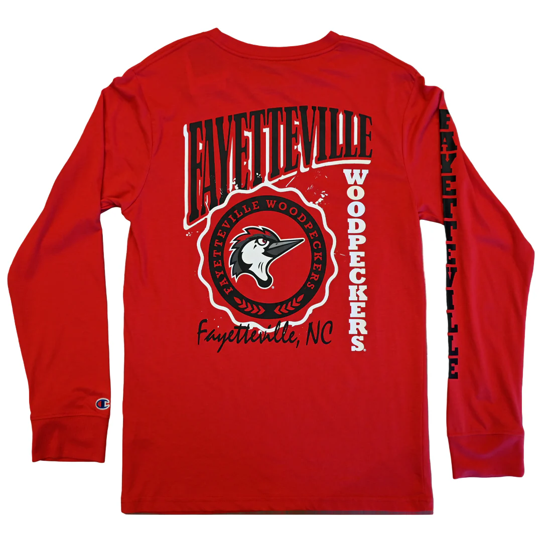 Fayetteville Woodpeckers Champion Long Sleeve Stadium T-shirt - Image 2