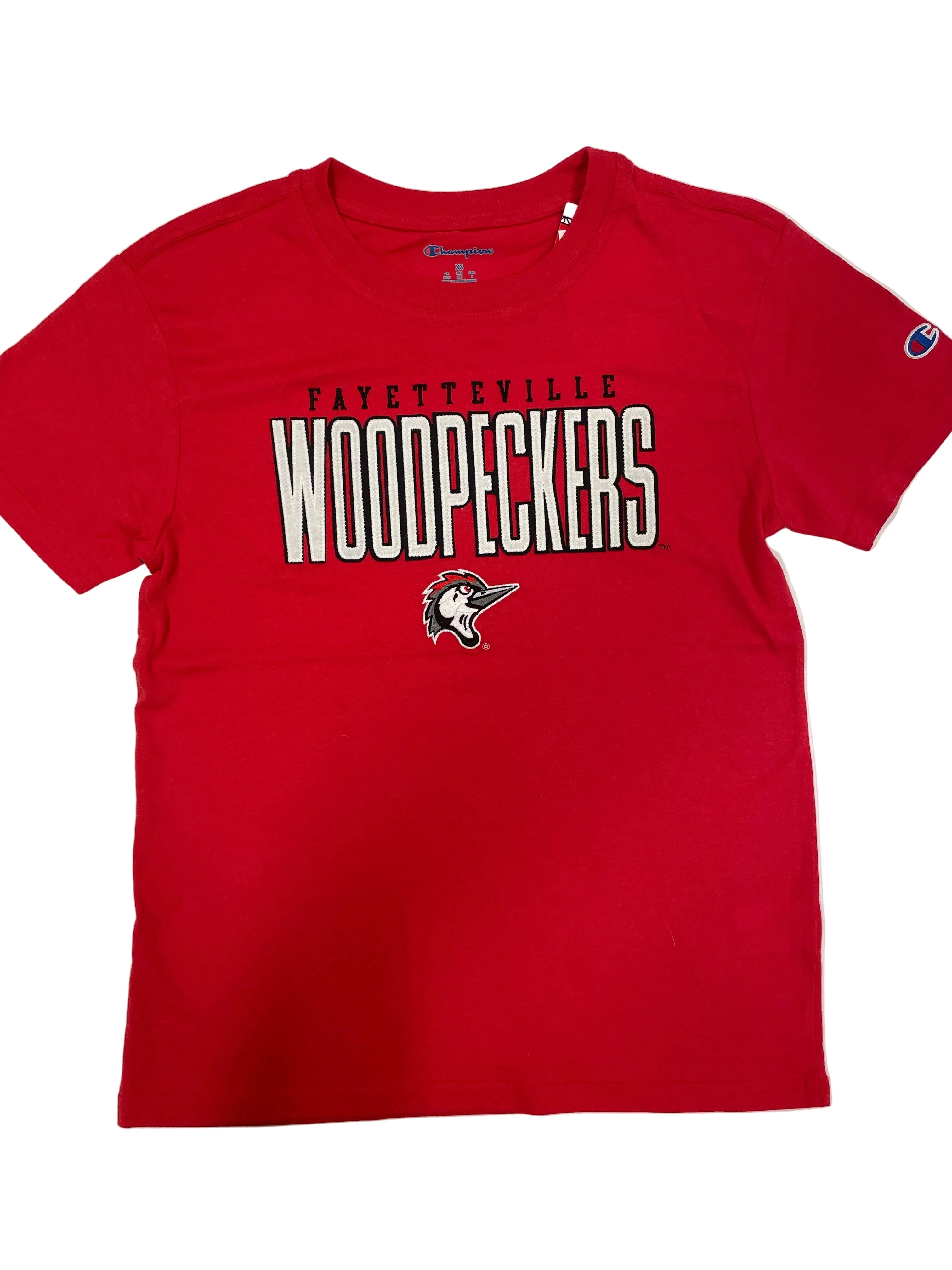 Fayetteville Woodpeckers Champion Women's Stadium Red T-shirt